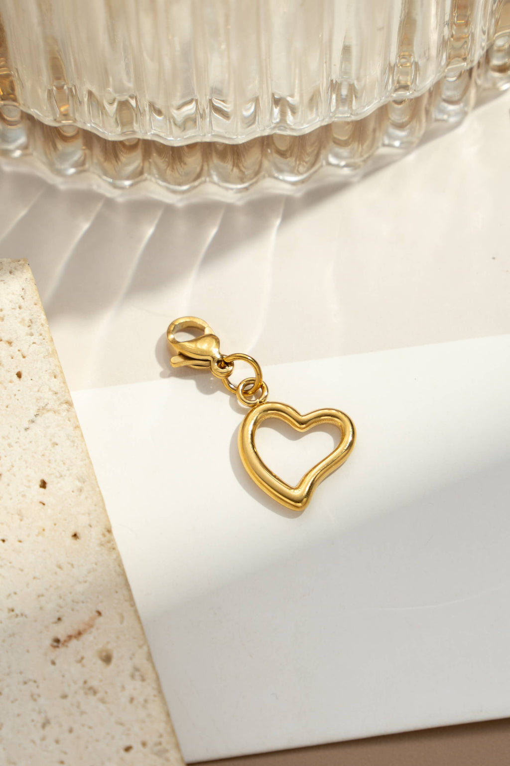 Set mit 13 passenden Charm-Anhängern aus Edelstahl, gold- und silberfarben