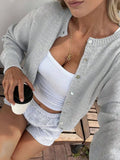 Strickjacke Grau - Grösse M