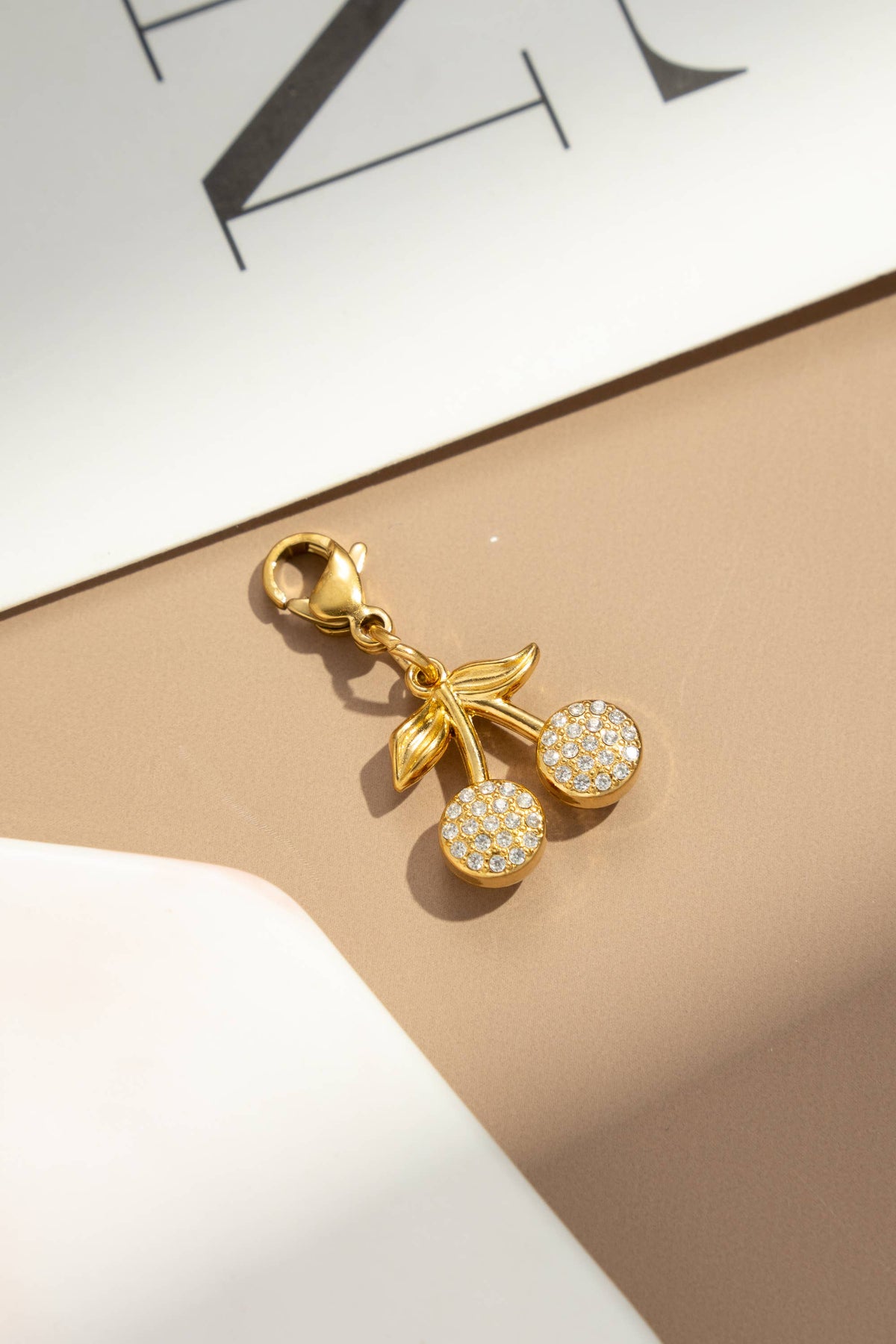 Set mit 13 passenden Charm-Anhängern aus Edelstahl, gold- und silberfarben