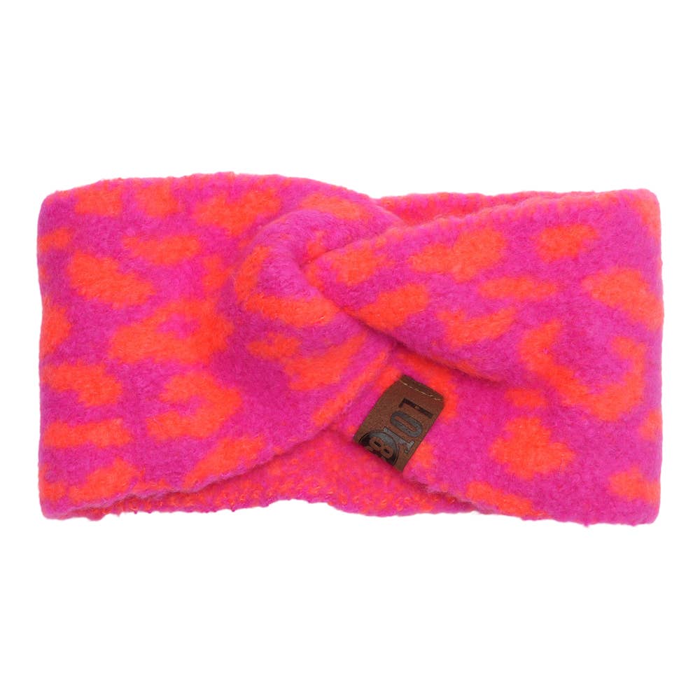 Stirnband Pip Leopard Neonpink