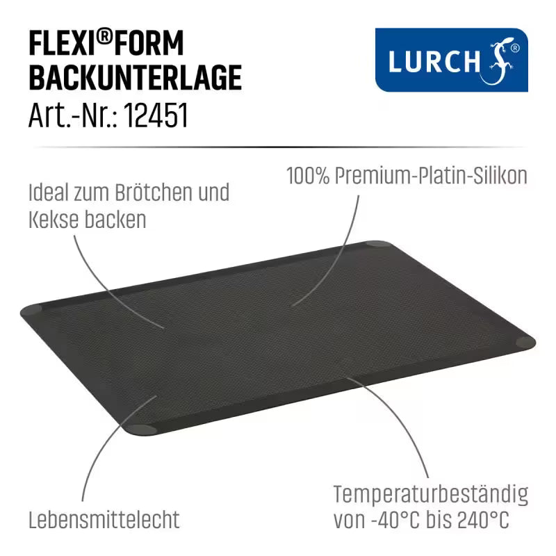 LURCH Silikon Backunterlage 30x40 cm - Antihaft, wiederverwendbar | FlexiForm
