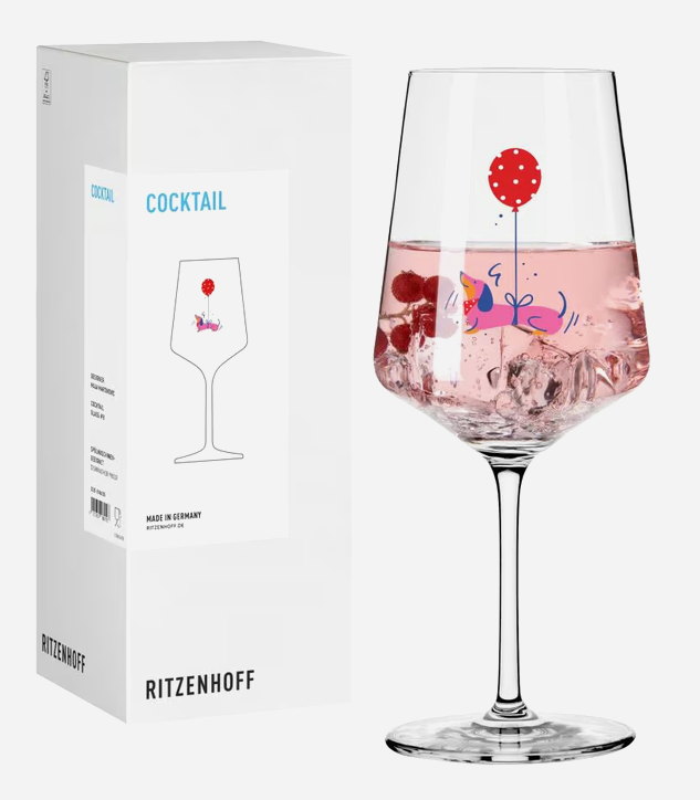 Ritzenhoff Cocktailglas Dackel mit Ballon