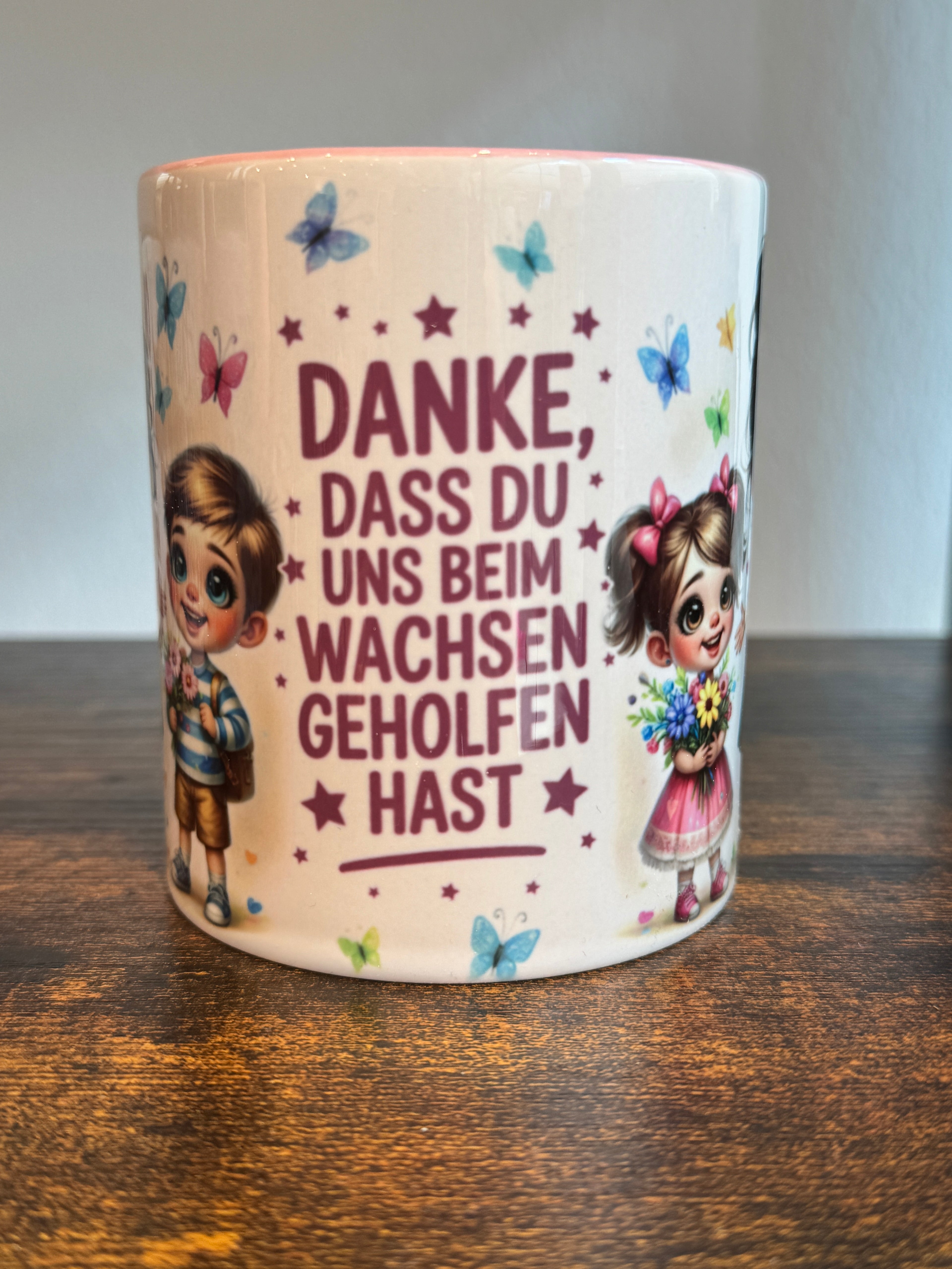 Tasse Danke fürs helfen beim wachsen
