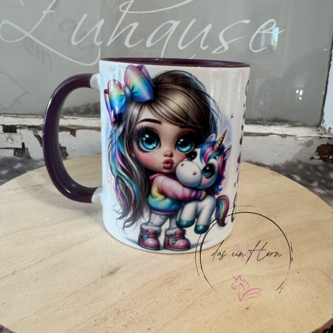Tasse Umarme ein Einhorn