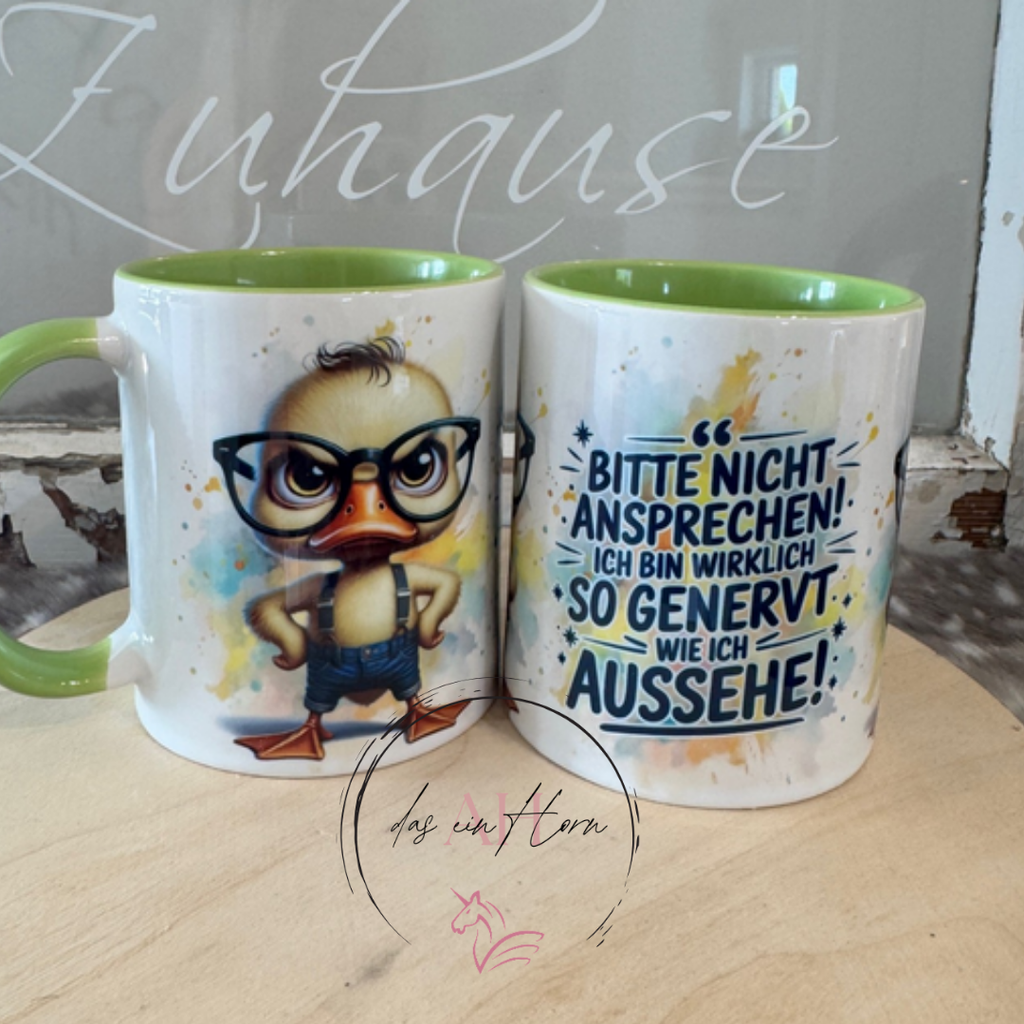 Tasse Entchen genervt