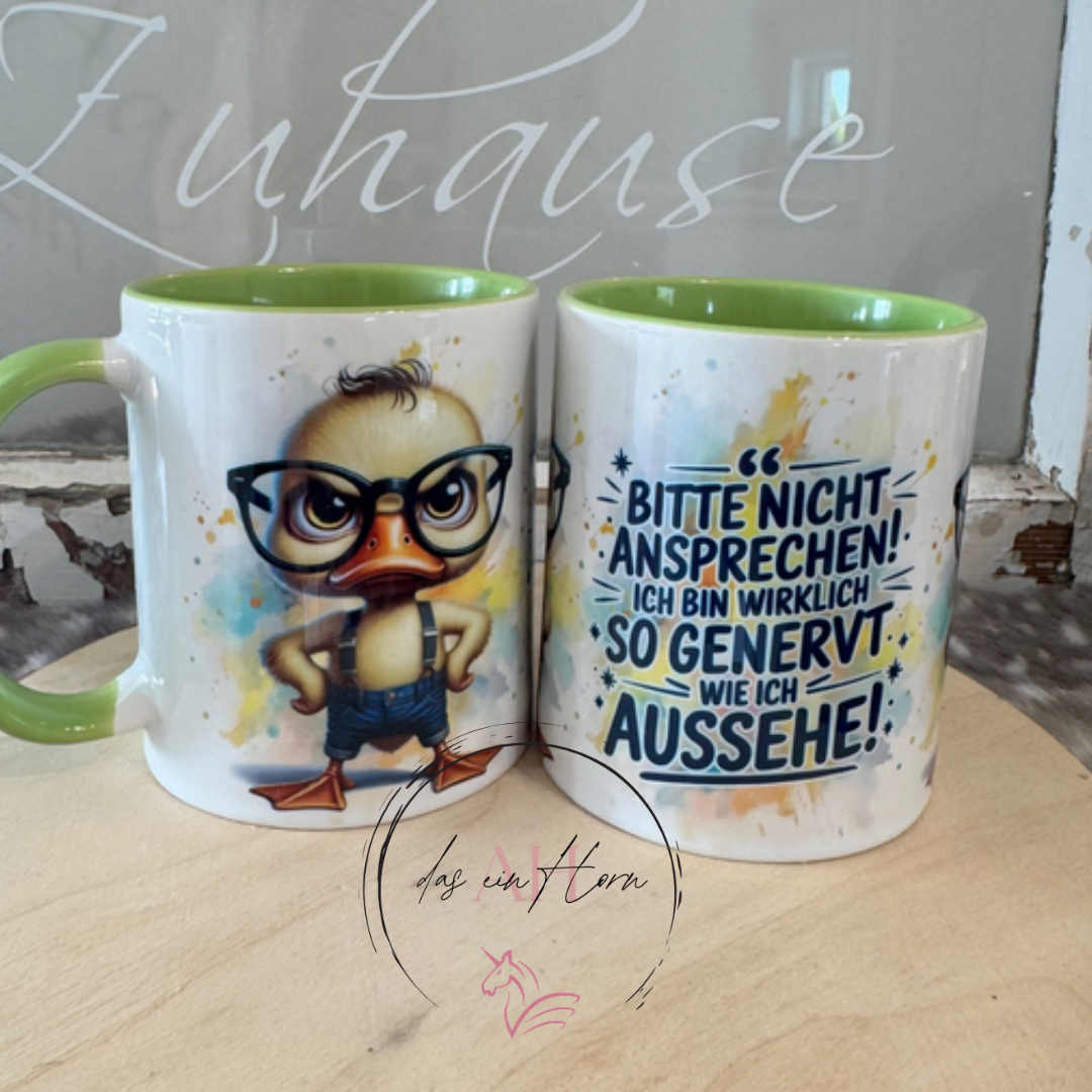 Tasse Entchen genervt