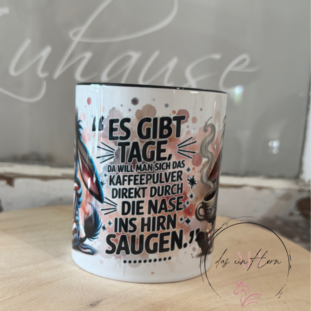 Tasse Eselchen Kaffee