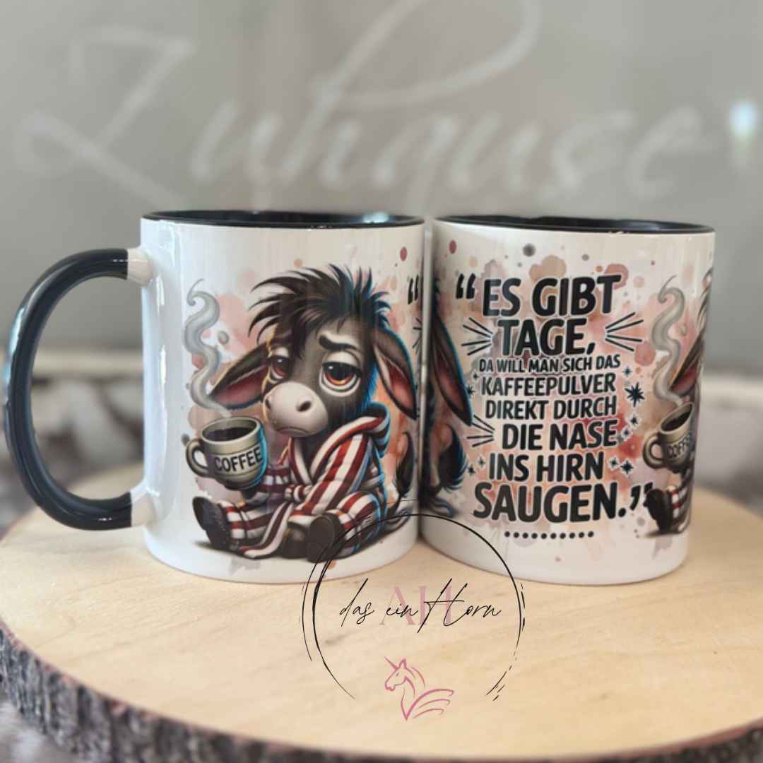 Tasse Eselchen Kaffee
