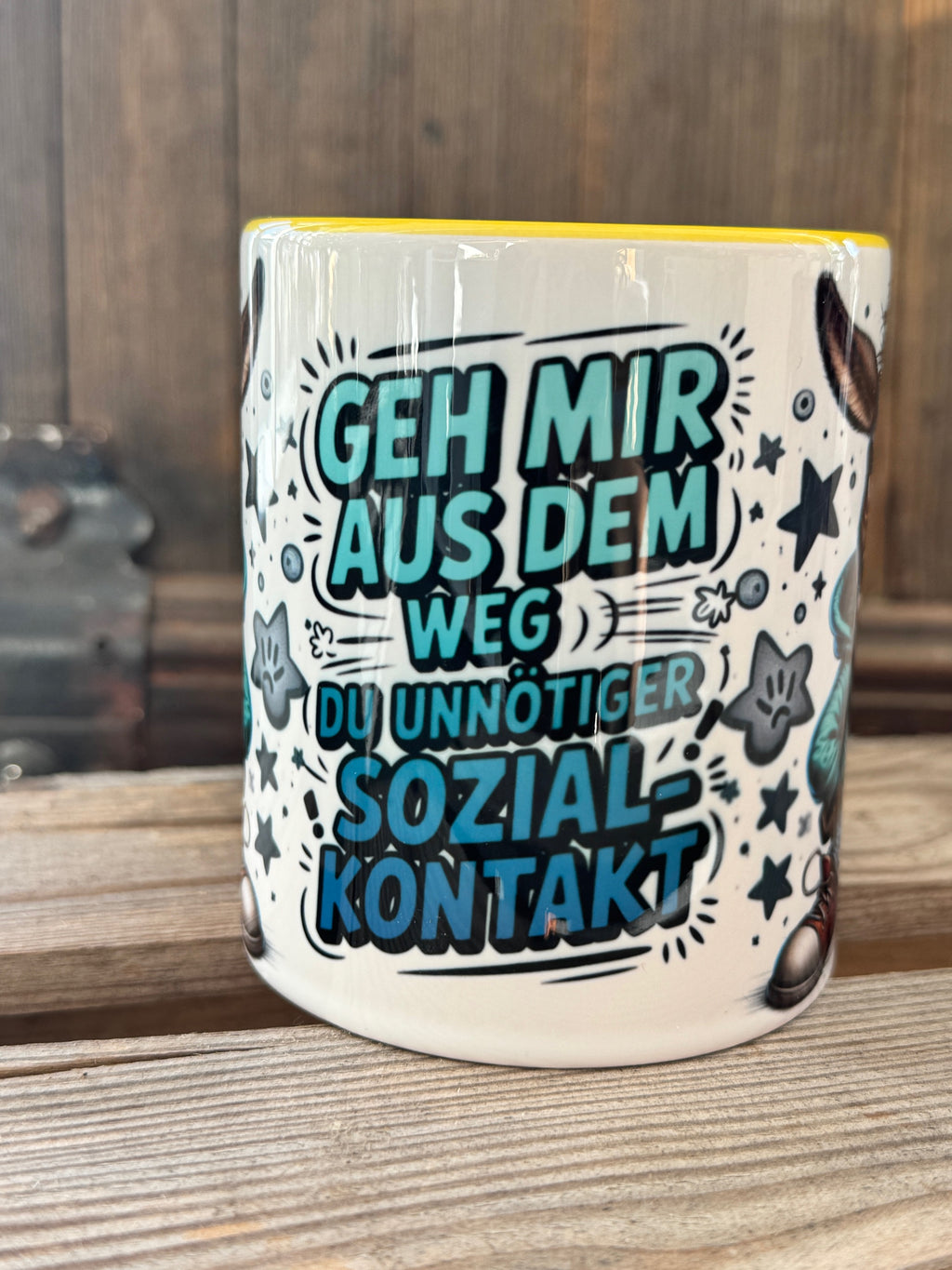 Tasse Grantiger Esel