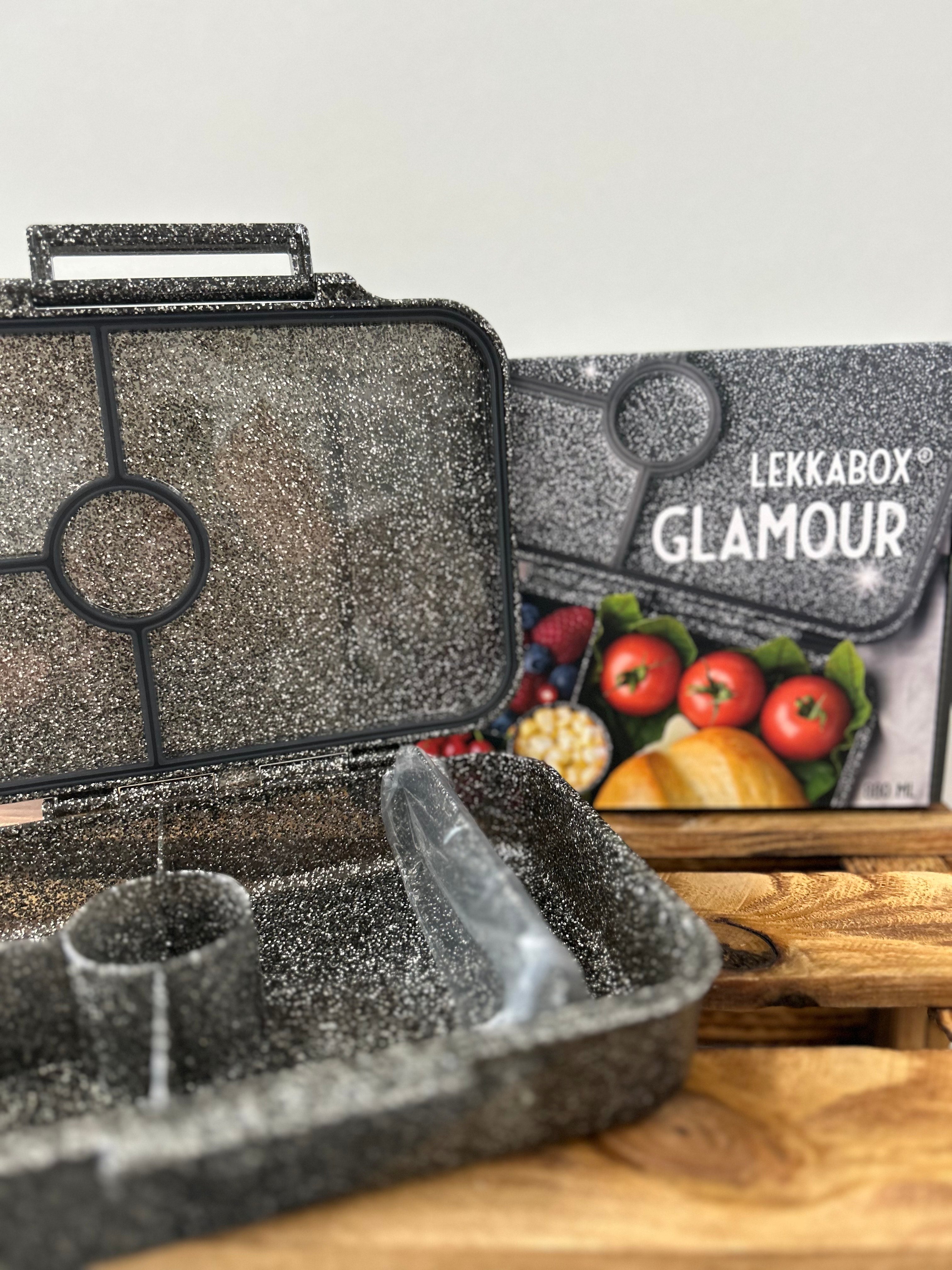 LEKKABOX - Glamour - 4 Fächer - schwarz