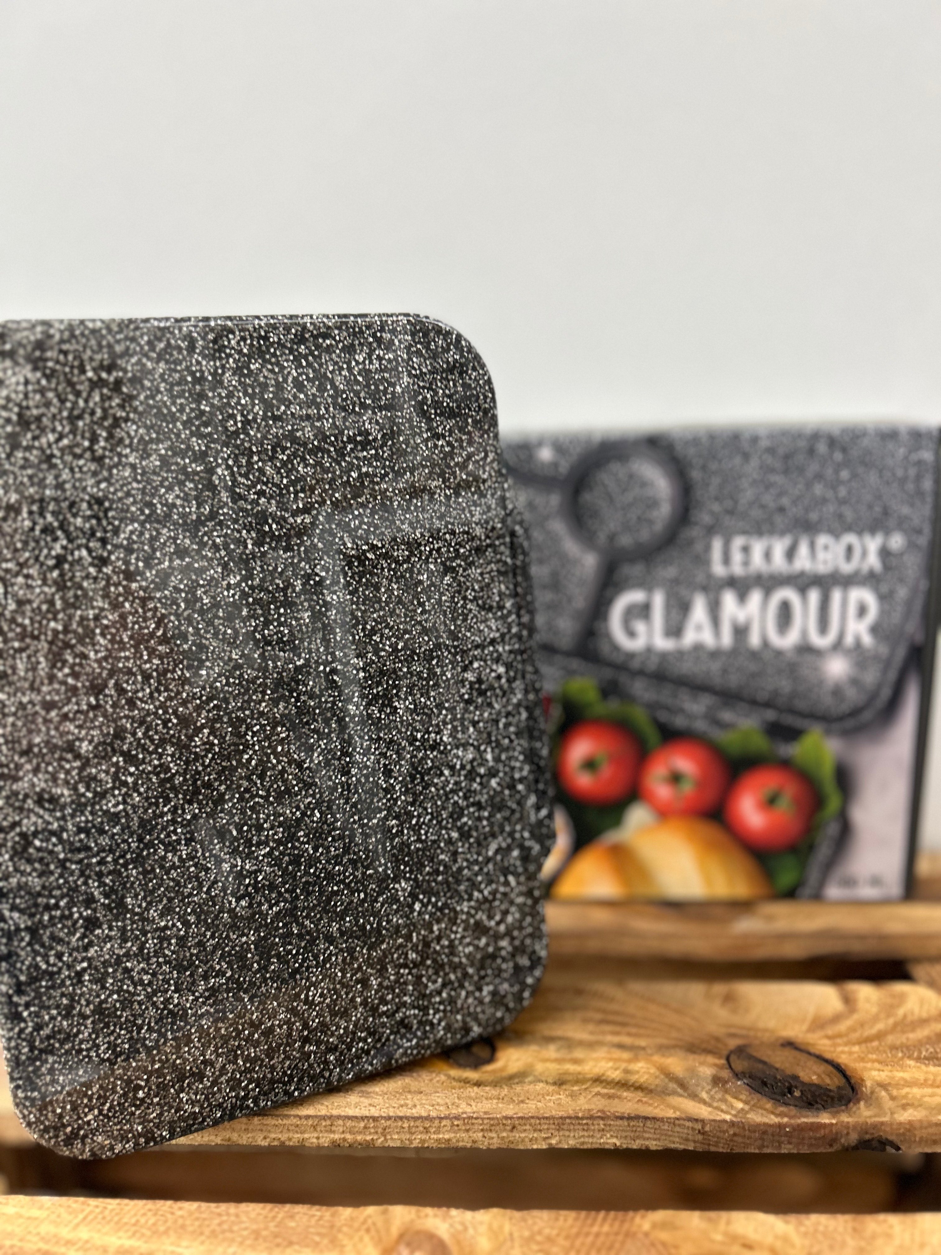 LEKKABOX - Glamour - 4 Fächer - schwarz