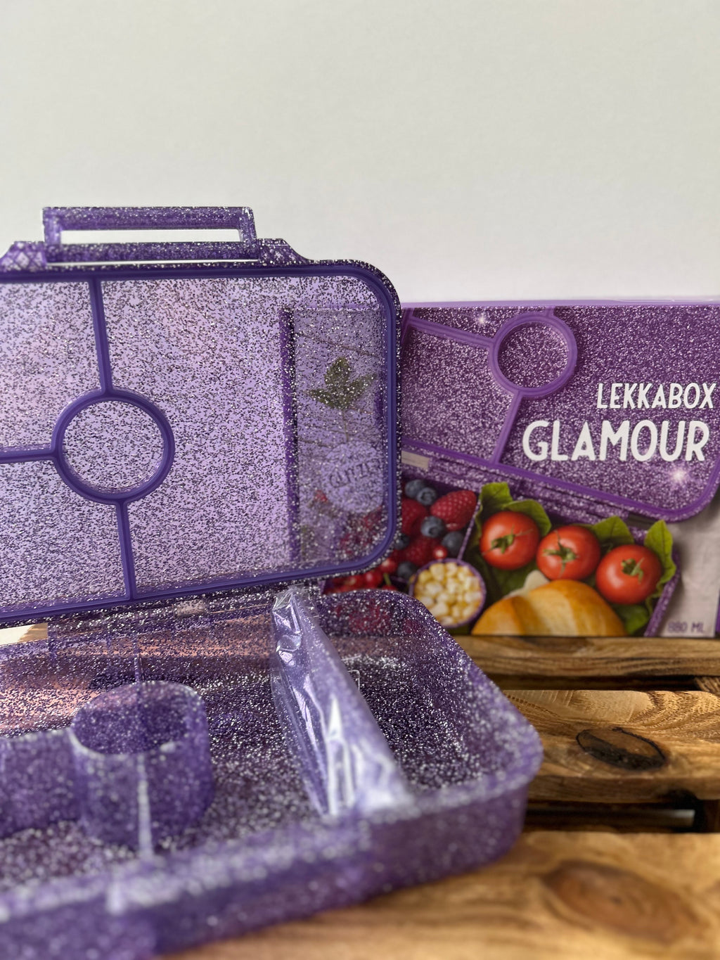 LEKKABOX - Glamour - 4 Fächer - lila