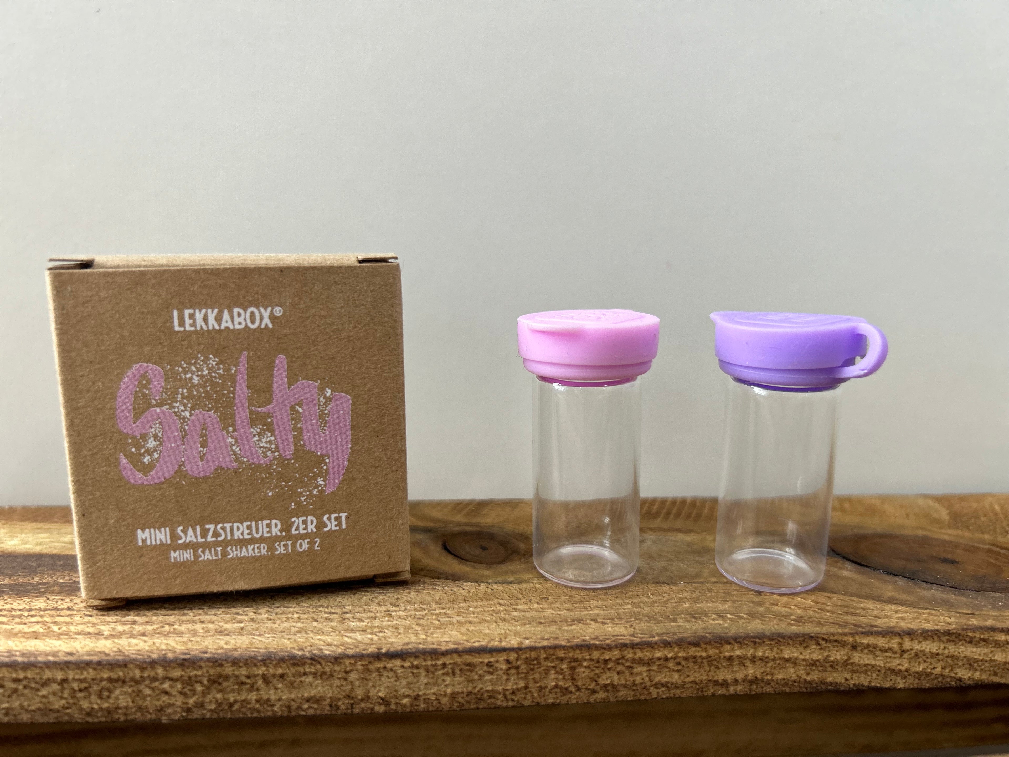 LEKKABOX - Mini Salzstreuer - 2er Set - rosa/lila