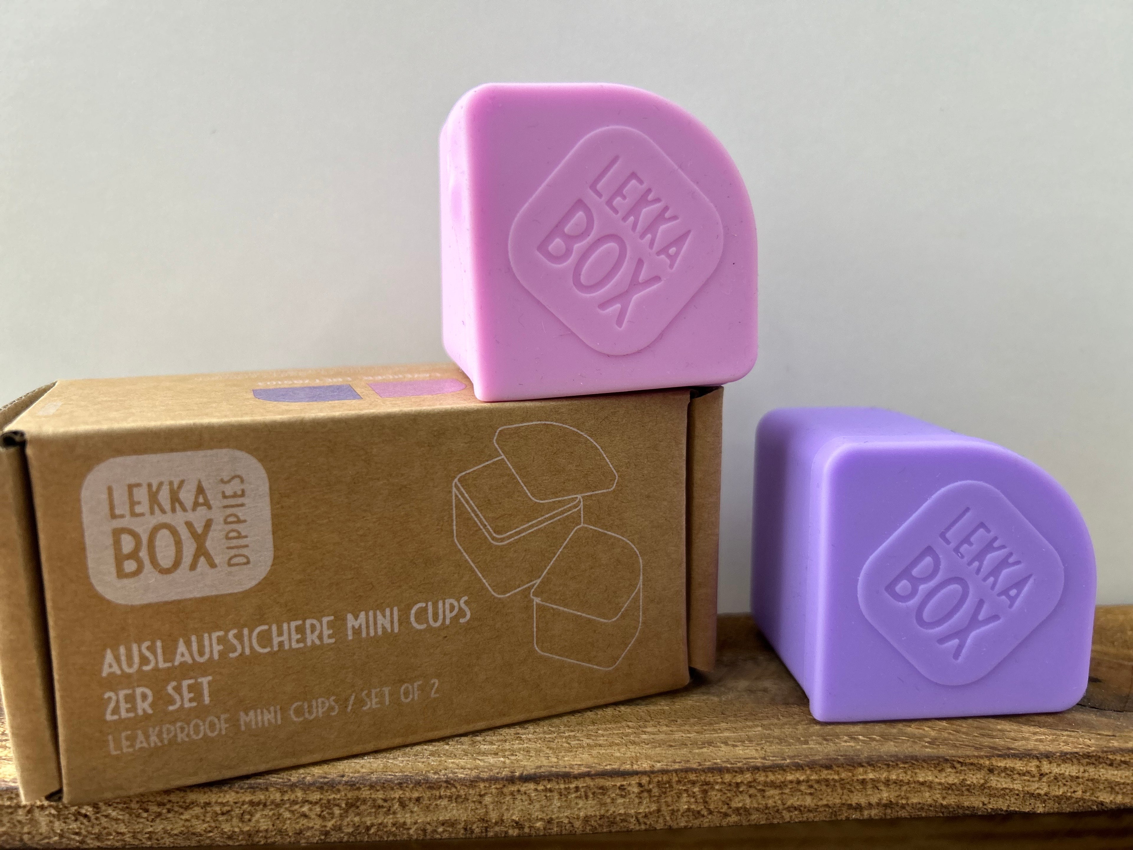 LEKKABOX - Joghurt Behälter - 2er Set - rosa/lila