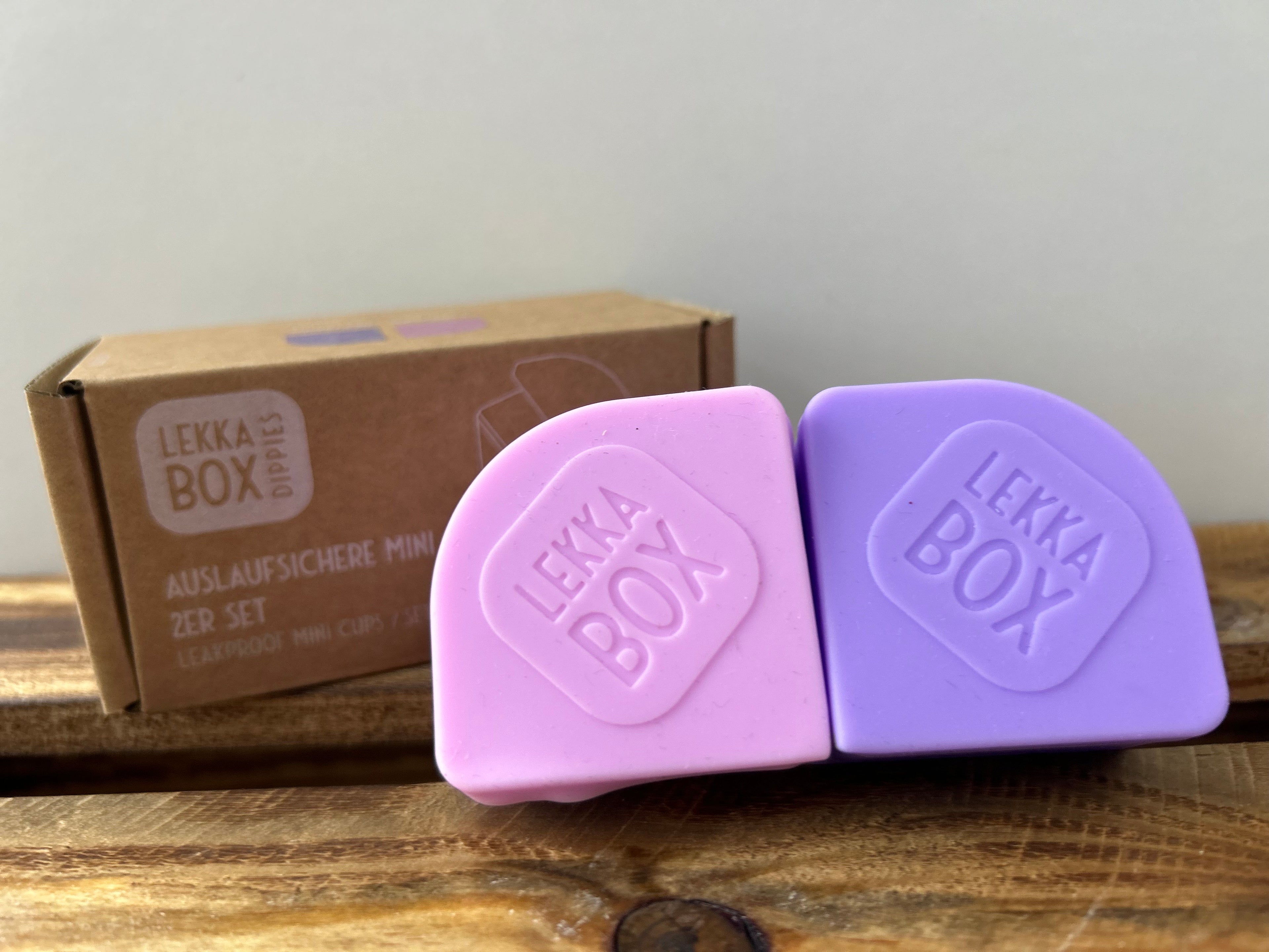 LEKKABOX - Joghurt Behälter - 2er Set - rosa/lila