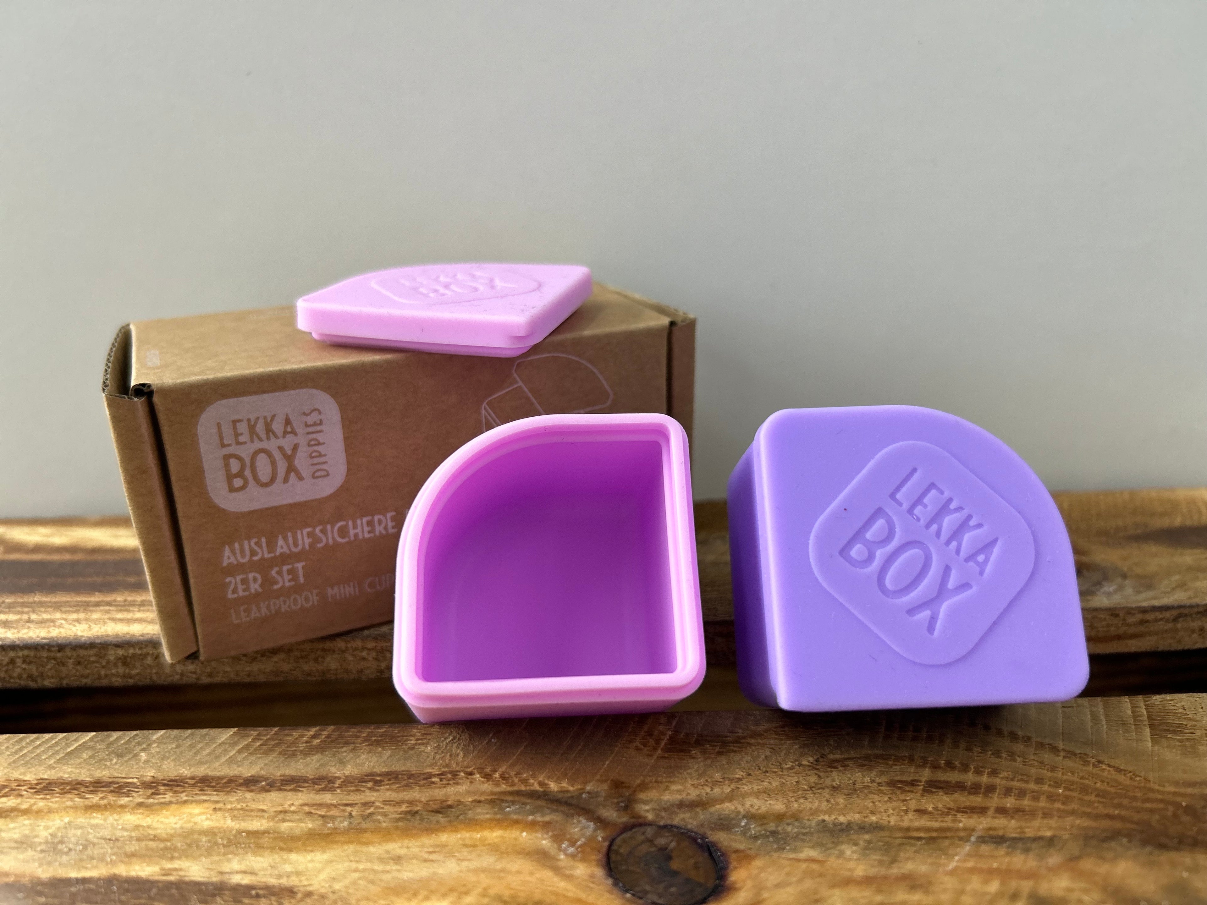 LEKKABOX - Joghurt Behälter - 2er Set - rosa/lila