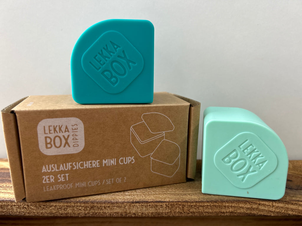 LEKKABOX - Mini Joghurt Behälter - 2er Set - blau/mint
