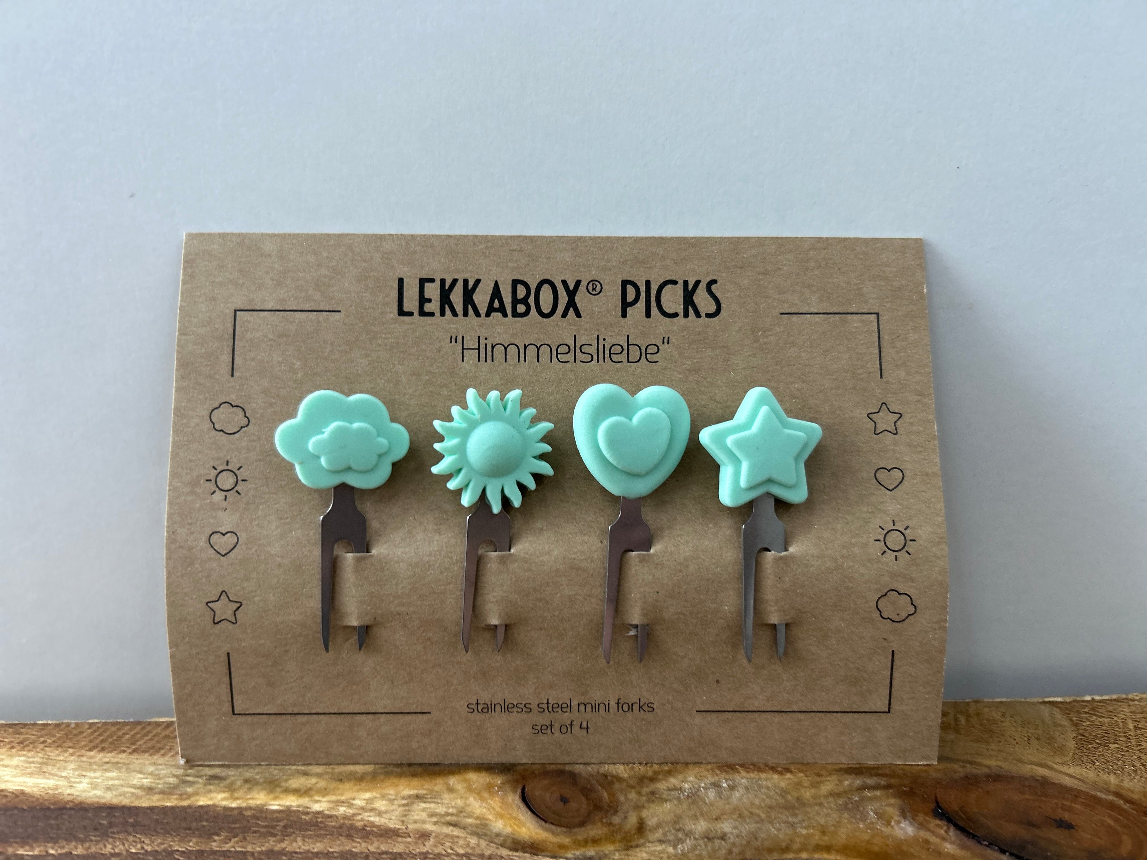 LEKKABOX - Food Picks - 4er Set - Himmelsliebe