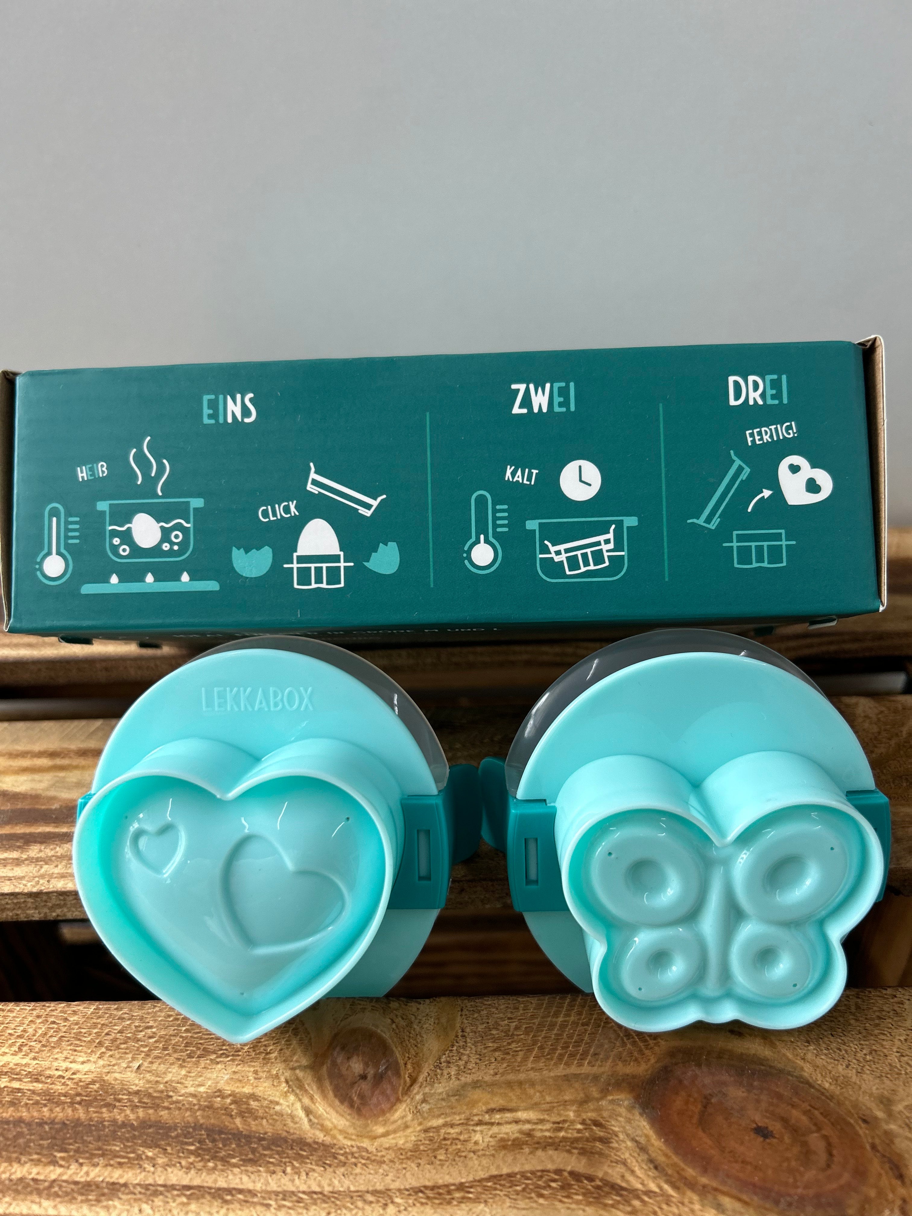 LEKKABOX - Eierformer - 2er Set - Herz/Schmetterling