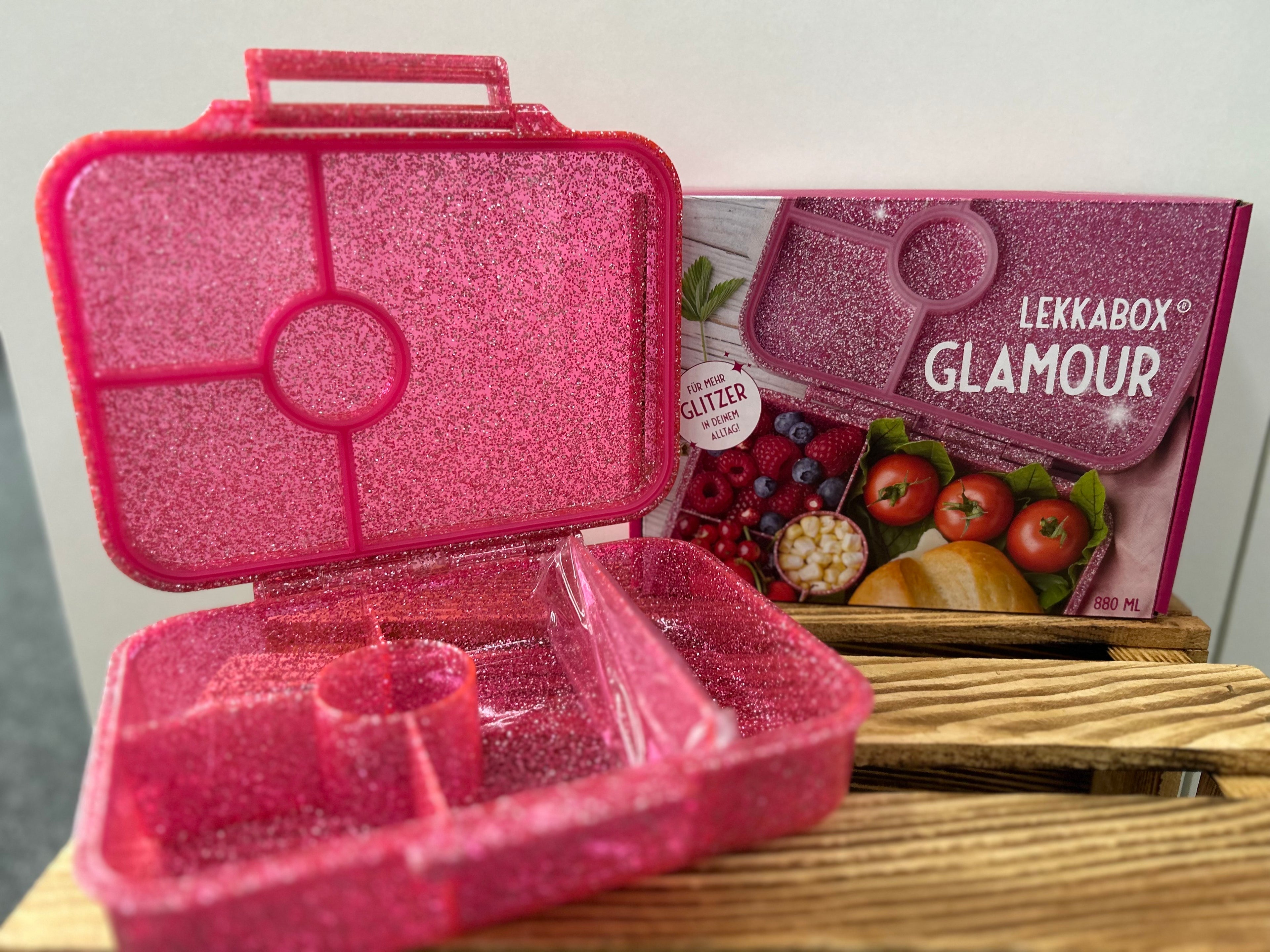 LEKKABOX - Glamour - 4 Fächer - pink