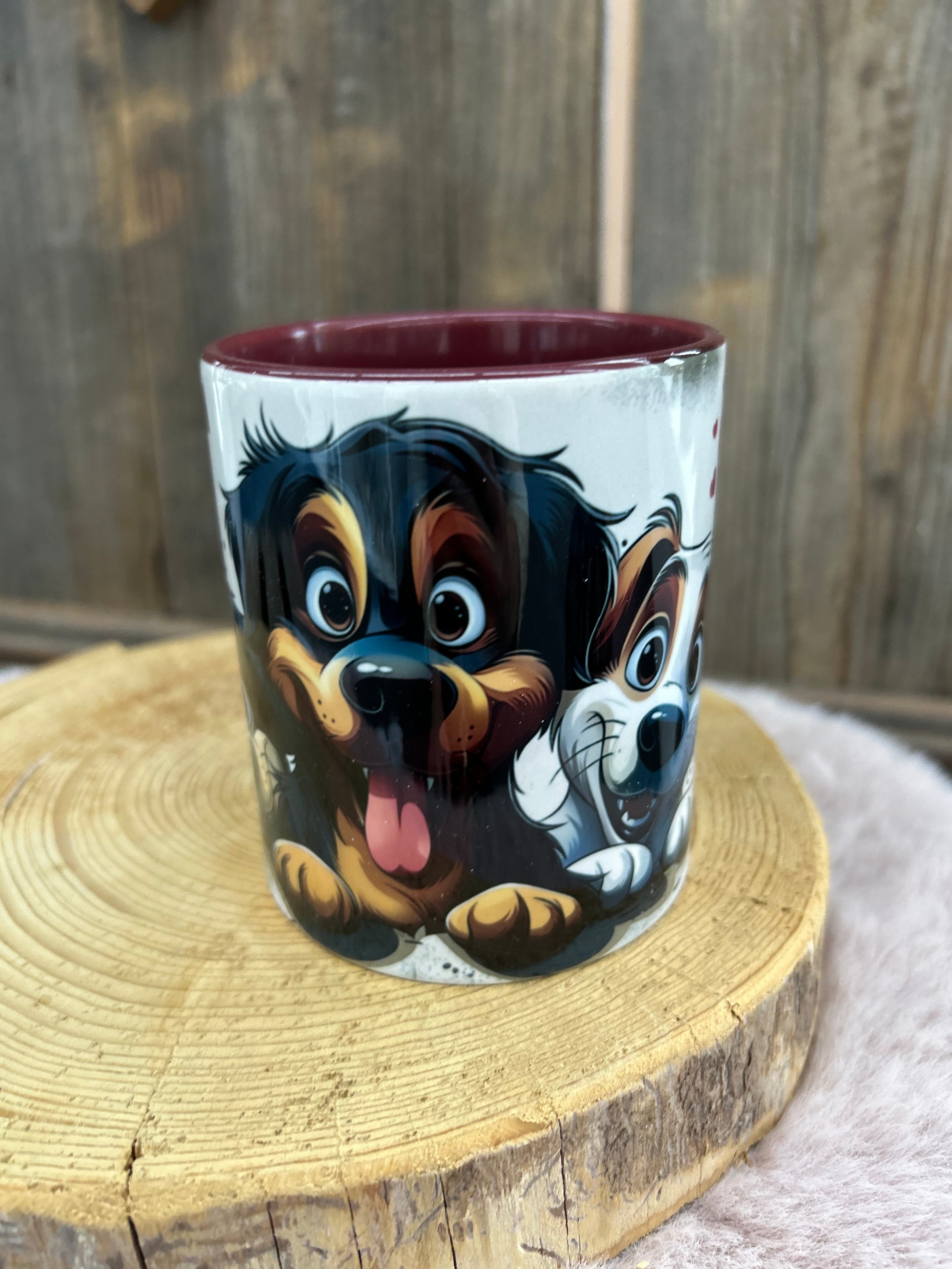 Tasse ein Leben mit Hunden