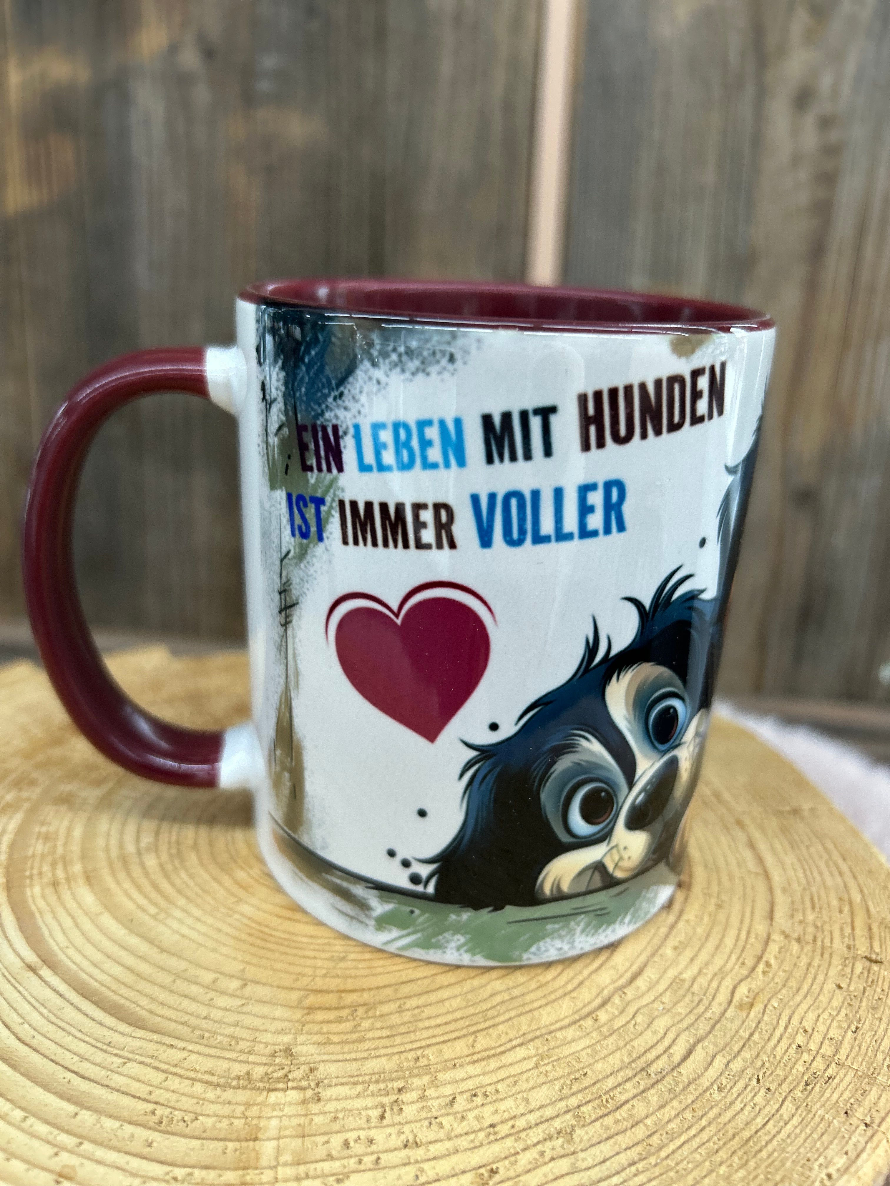 Tasse ein Leben mit Hunden