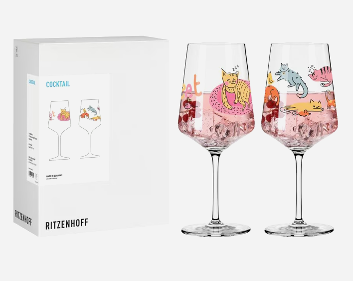 Ritzenhoff Cocktailgläser-Set - Katzen