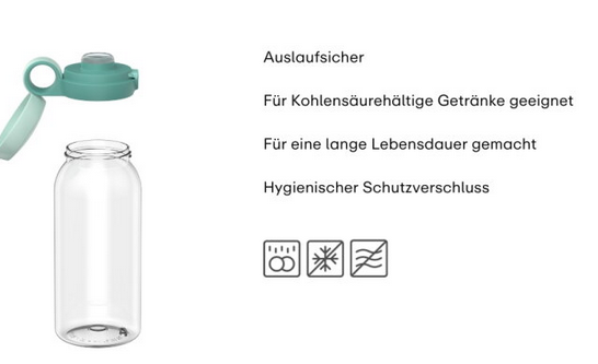 Mepal Trinkflasche mit Klappdeckel 600 ml