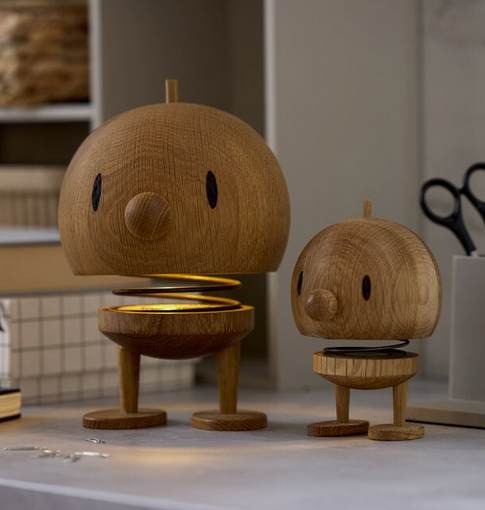 Hoptimist Bumble LED Lampe Holz - Größe L