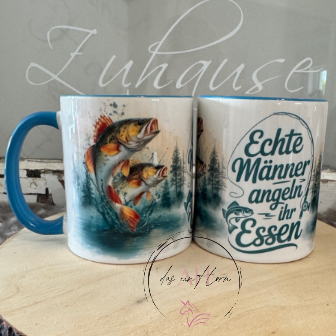Tasse Männer gehen Angeln