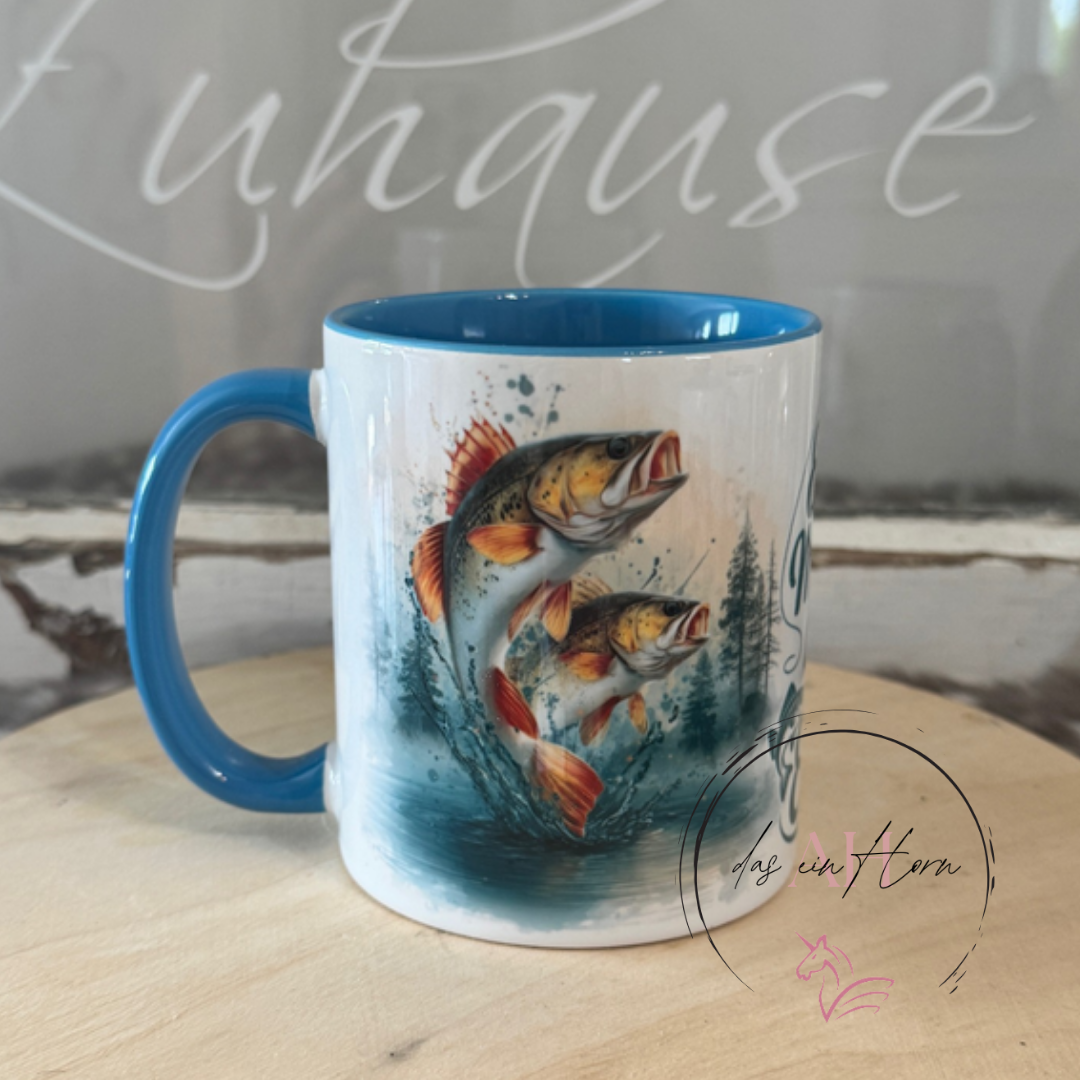 Tasse Männer gehen Angeln