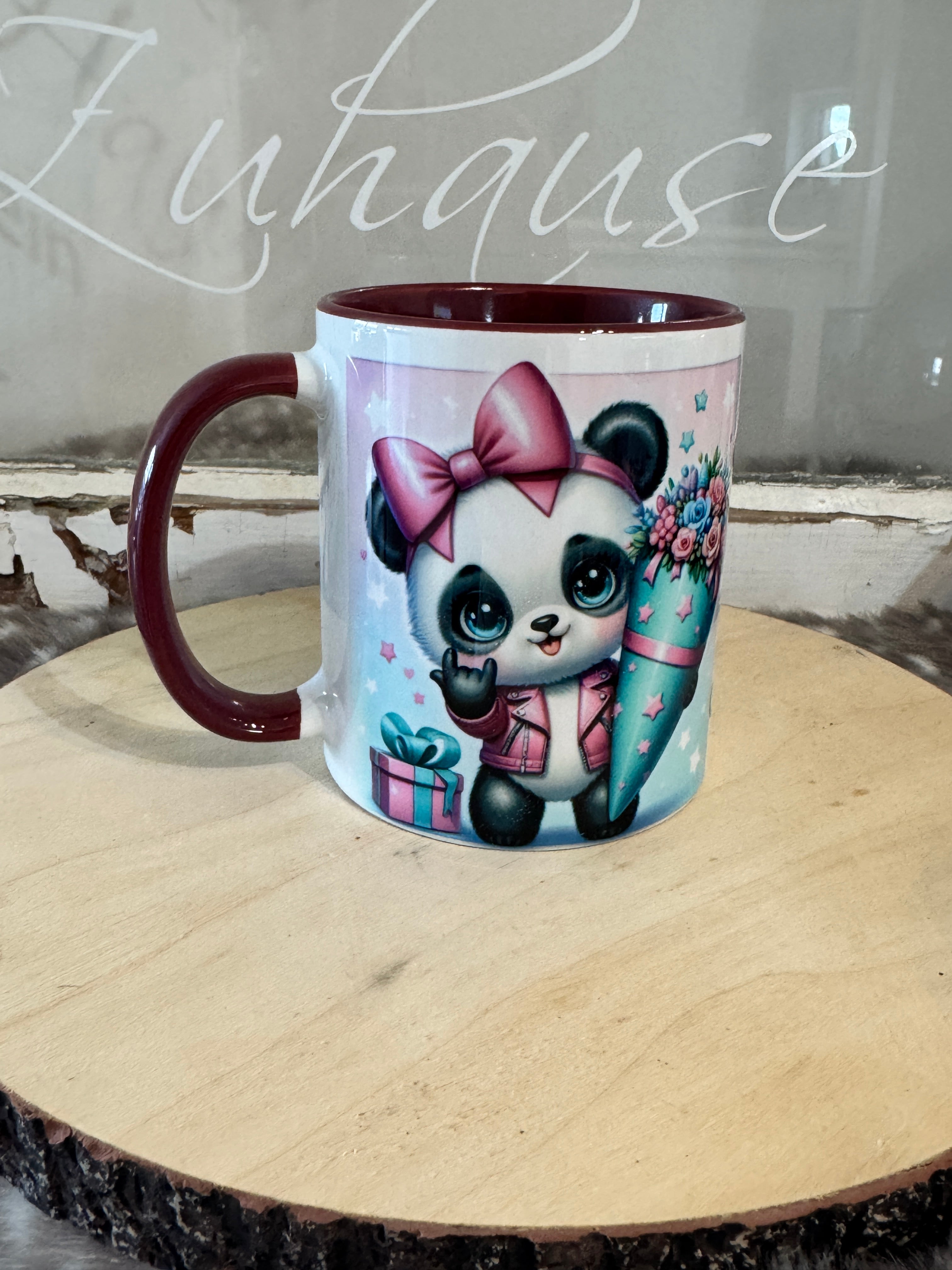 Tasse Panda Schulanfang