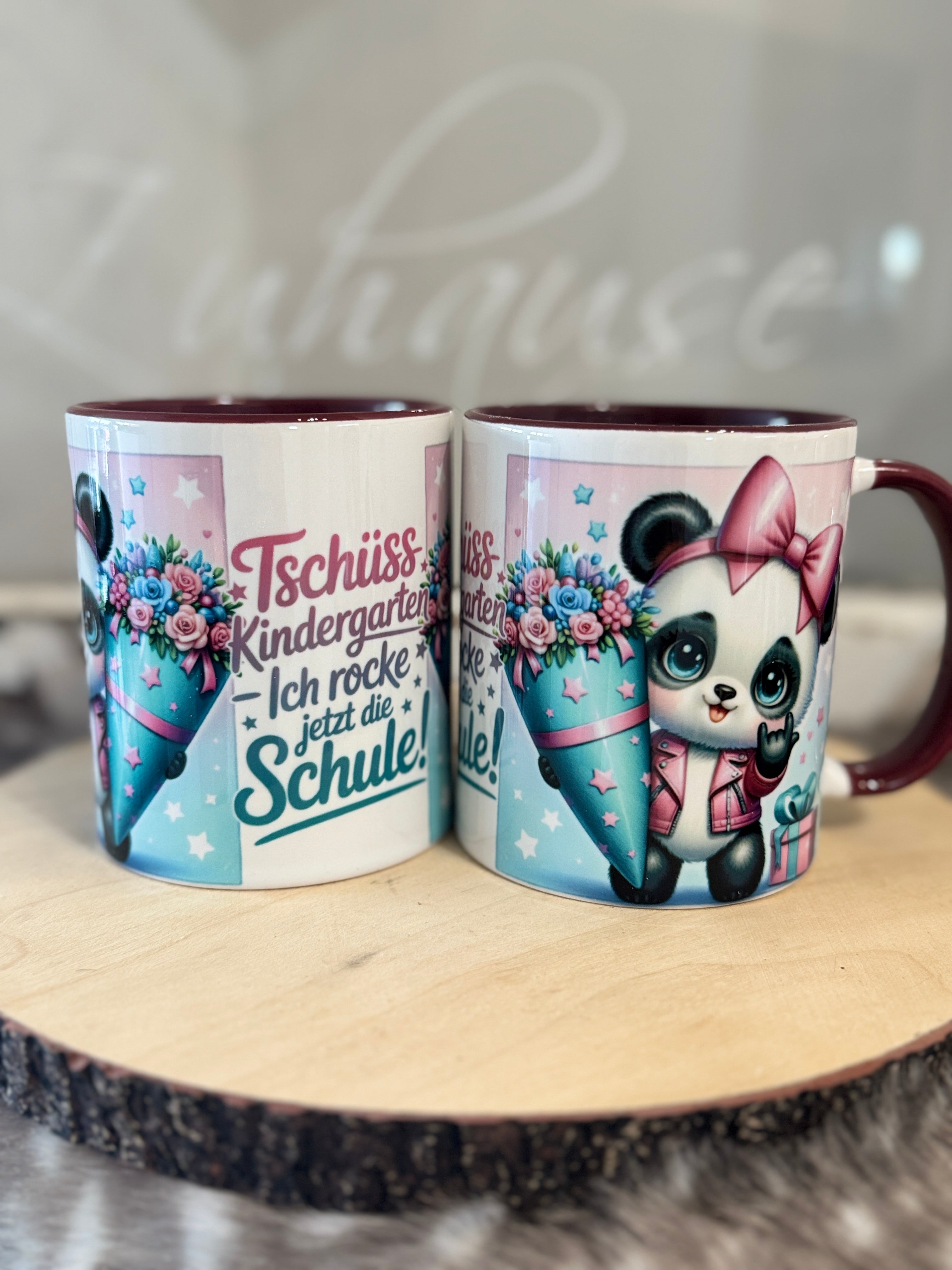 Tasse Panda Schulanfang