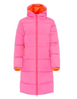 Zwillingsherz - Steppmantel - Pink-Orange
