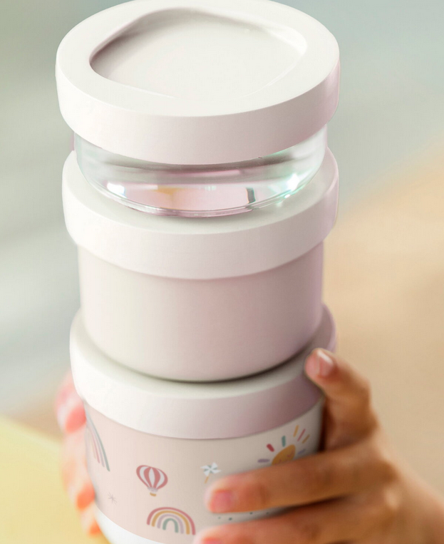 Snackboxen stapelbar - 3-teilig - Regenbogen