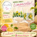 Aperitifglas-Set mit Zitronen und Zitronnengrün.