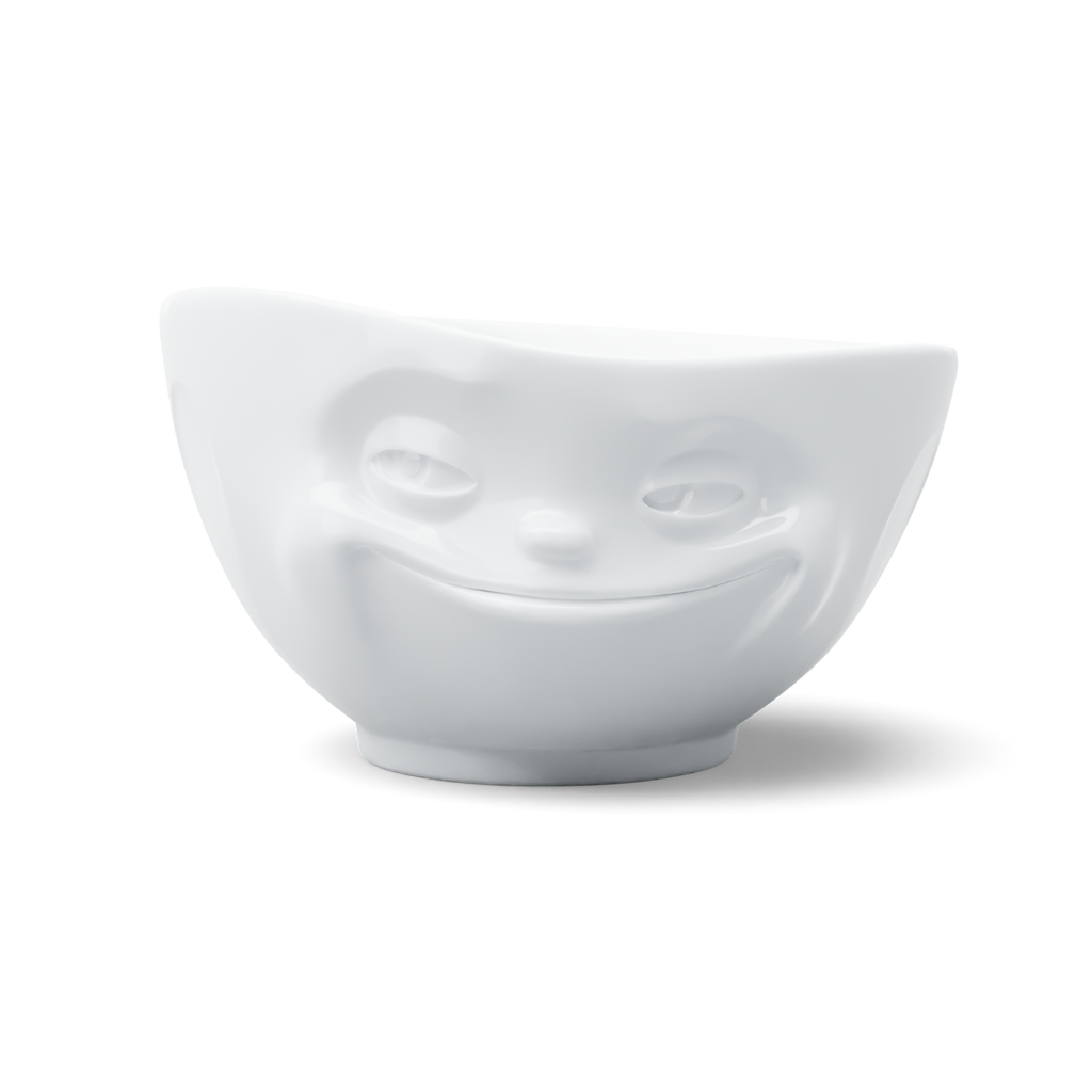 58 - Schale Grinsend in weiß, 500 ml