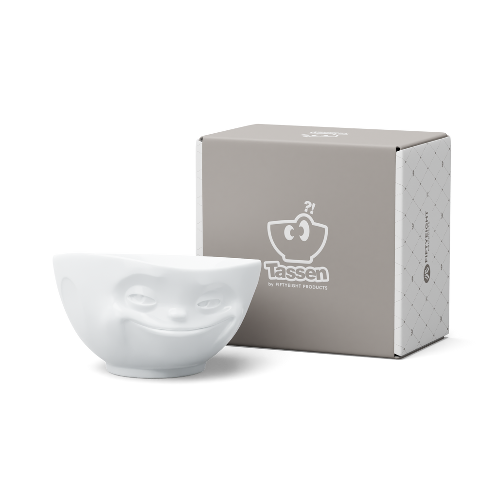 58 - Schale Grinsend in weiß, 500 ml