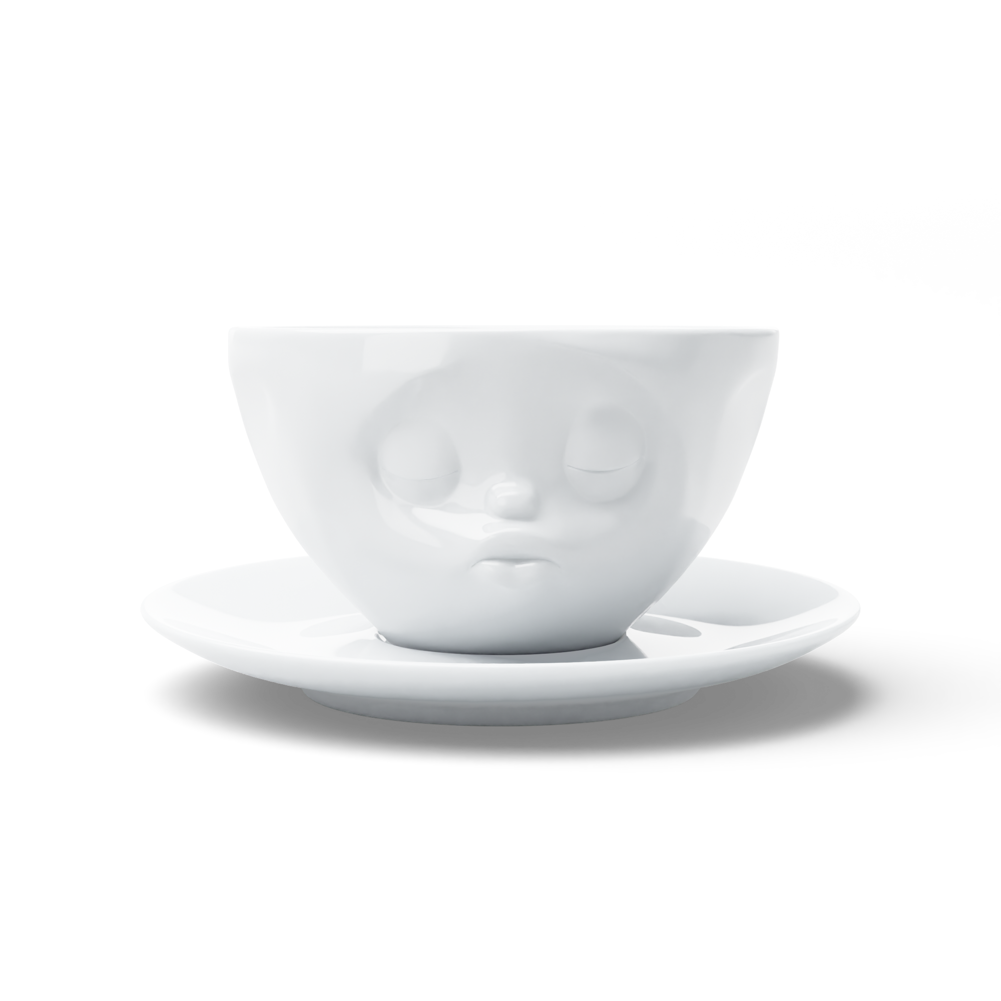 58 - Kaffeetasse Küssend weiß, 200 ml