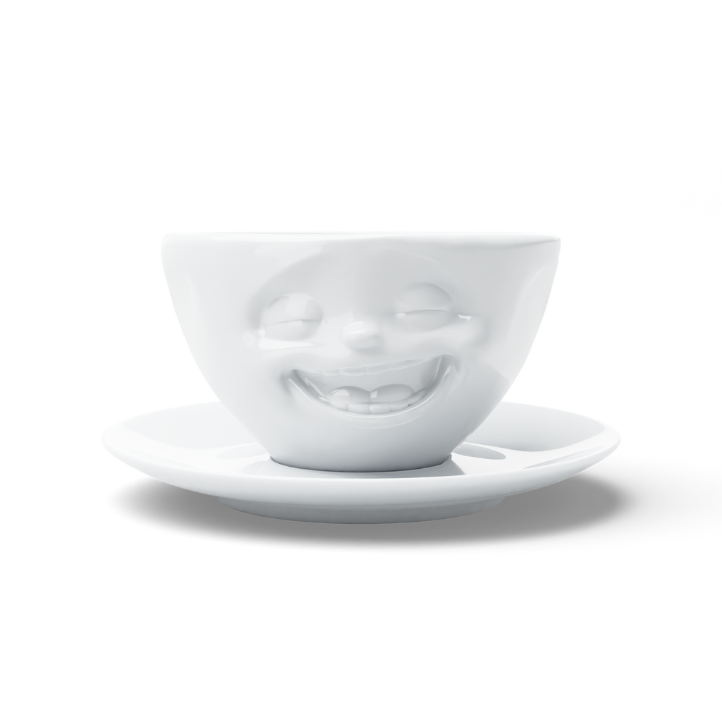 58 - Kaffeetasse Lachend weiß, 200 ml