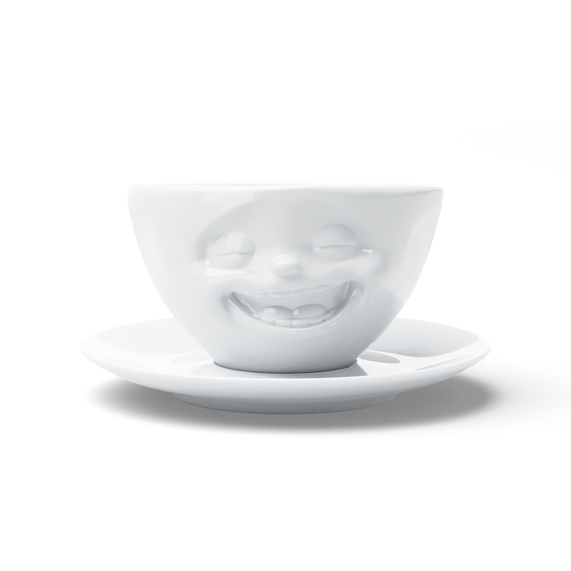 58 - Kaffeetasse Lachend weiß, 200 ml