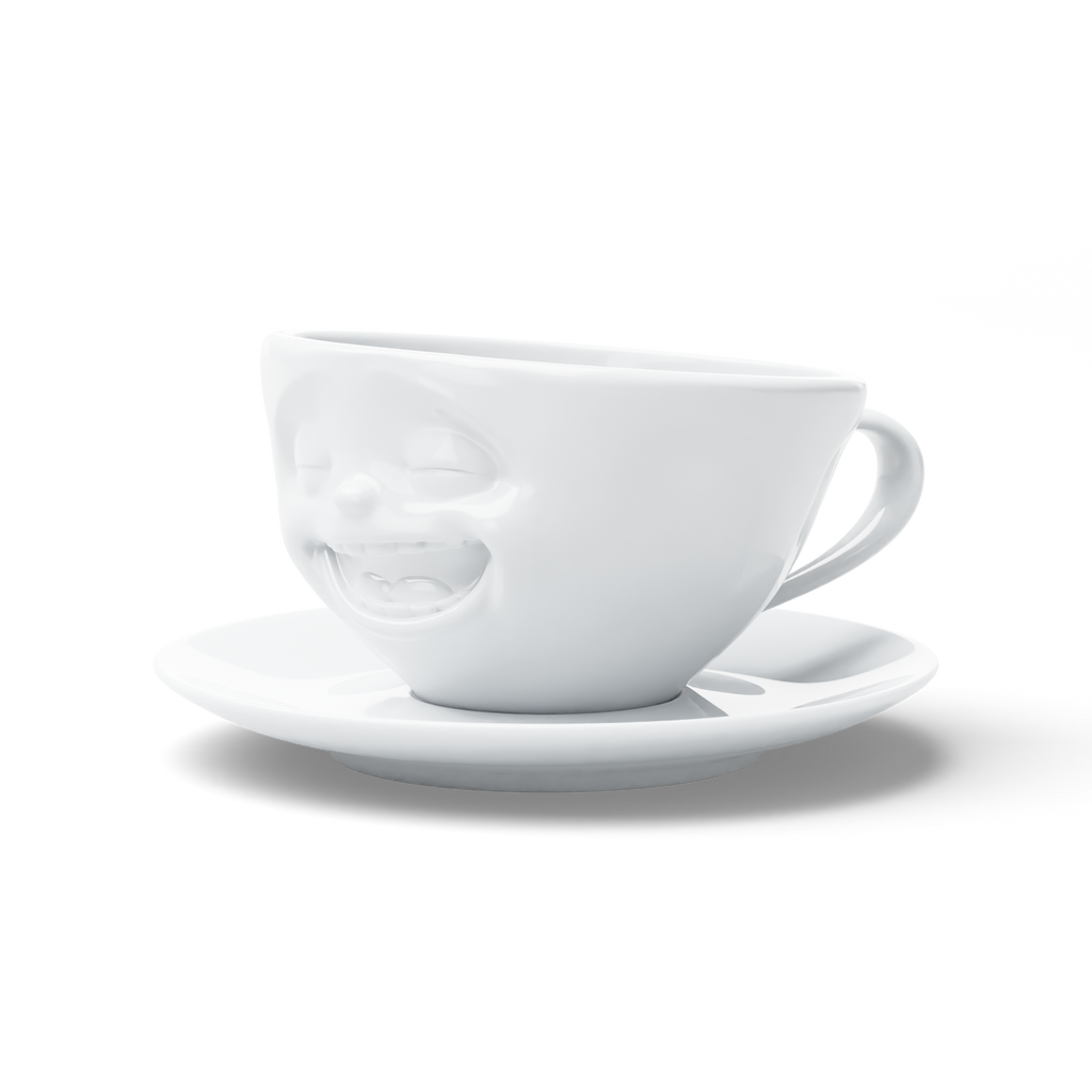 58 - Kaffeetasse Lachend weiß, 200 ml