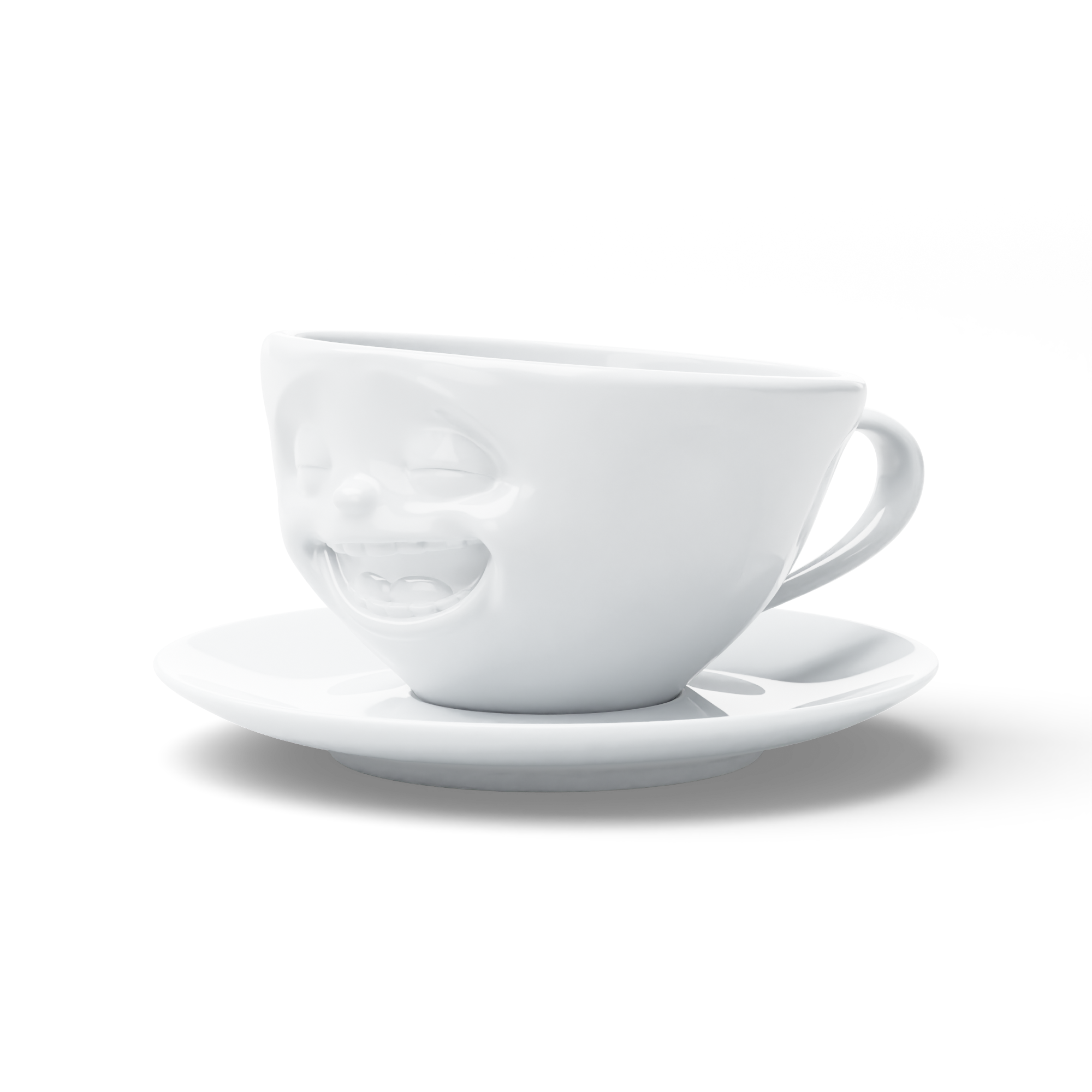 58 - Kaffeetasse Lachend weiß, 200 ml