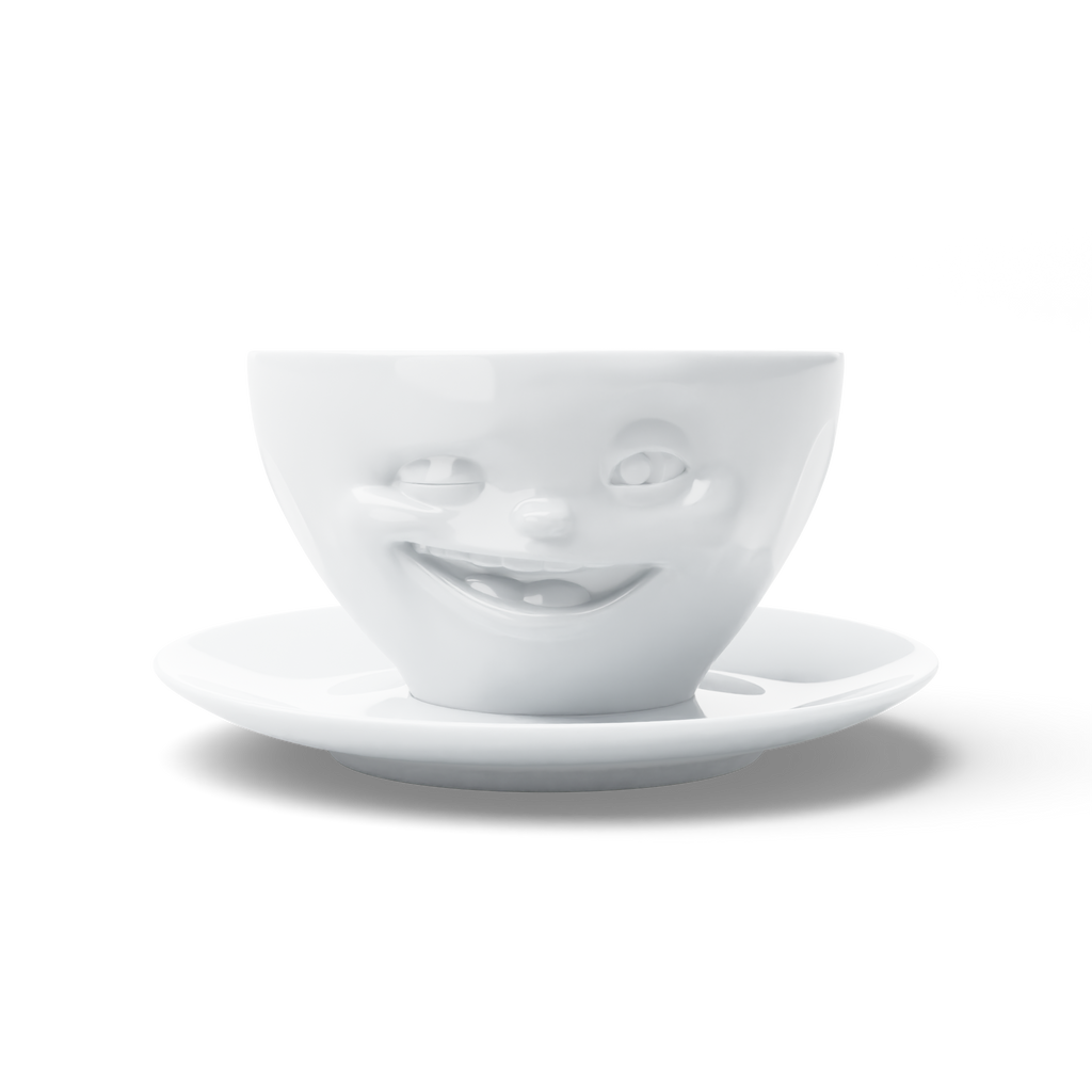 58 - Kaffeetasse Zwinkernd weiß, 200 ml