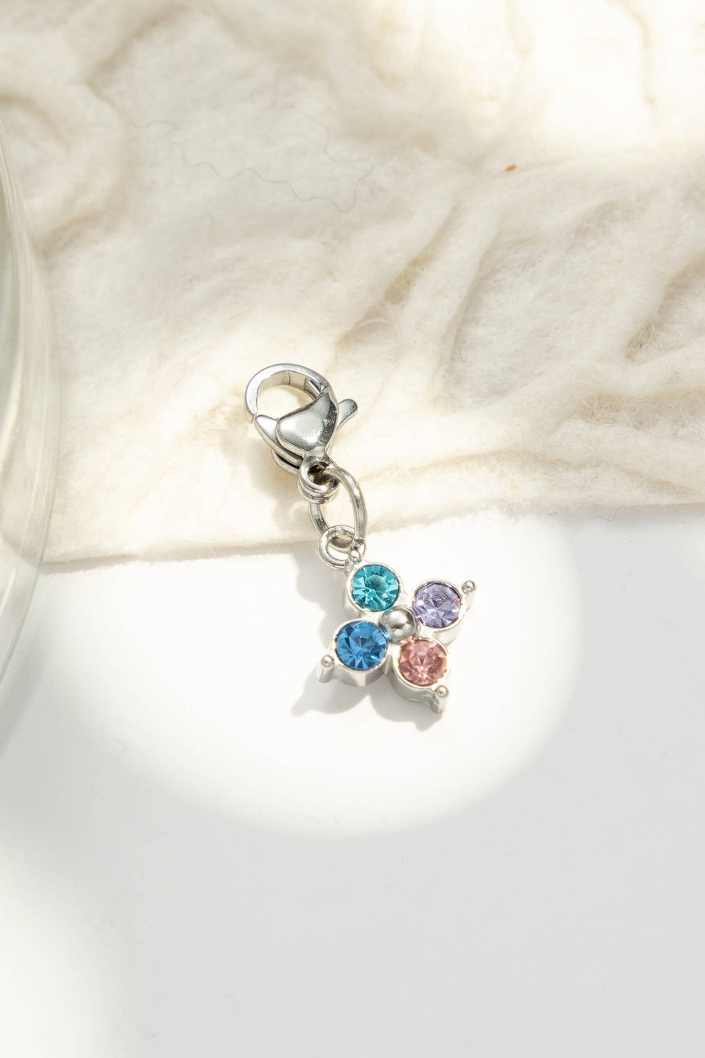 Set mit 13 passenden Charm-Anhängern aus Edelstahl, gold- und silberfarben