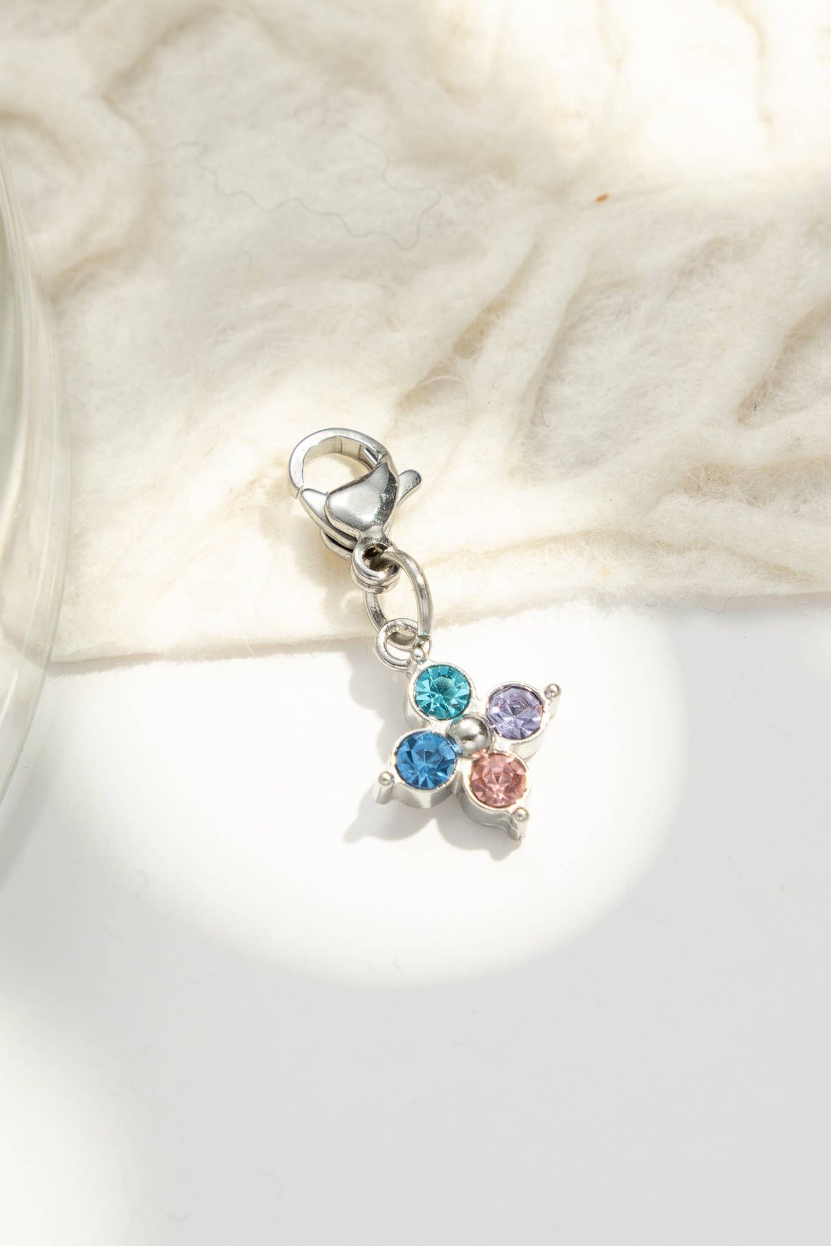 Set mit 13 passenden Charm-Anhängern aus Edelstahl, gold- und silberfarben