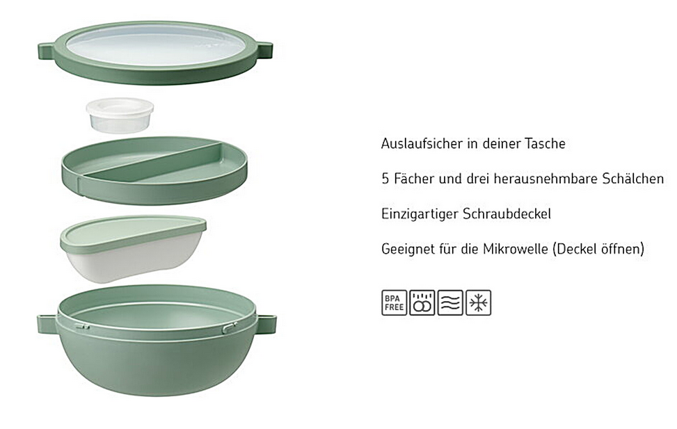 Bento Lunchbowl Vita - Salbei grün