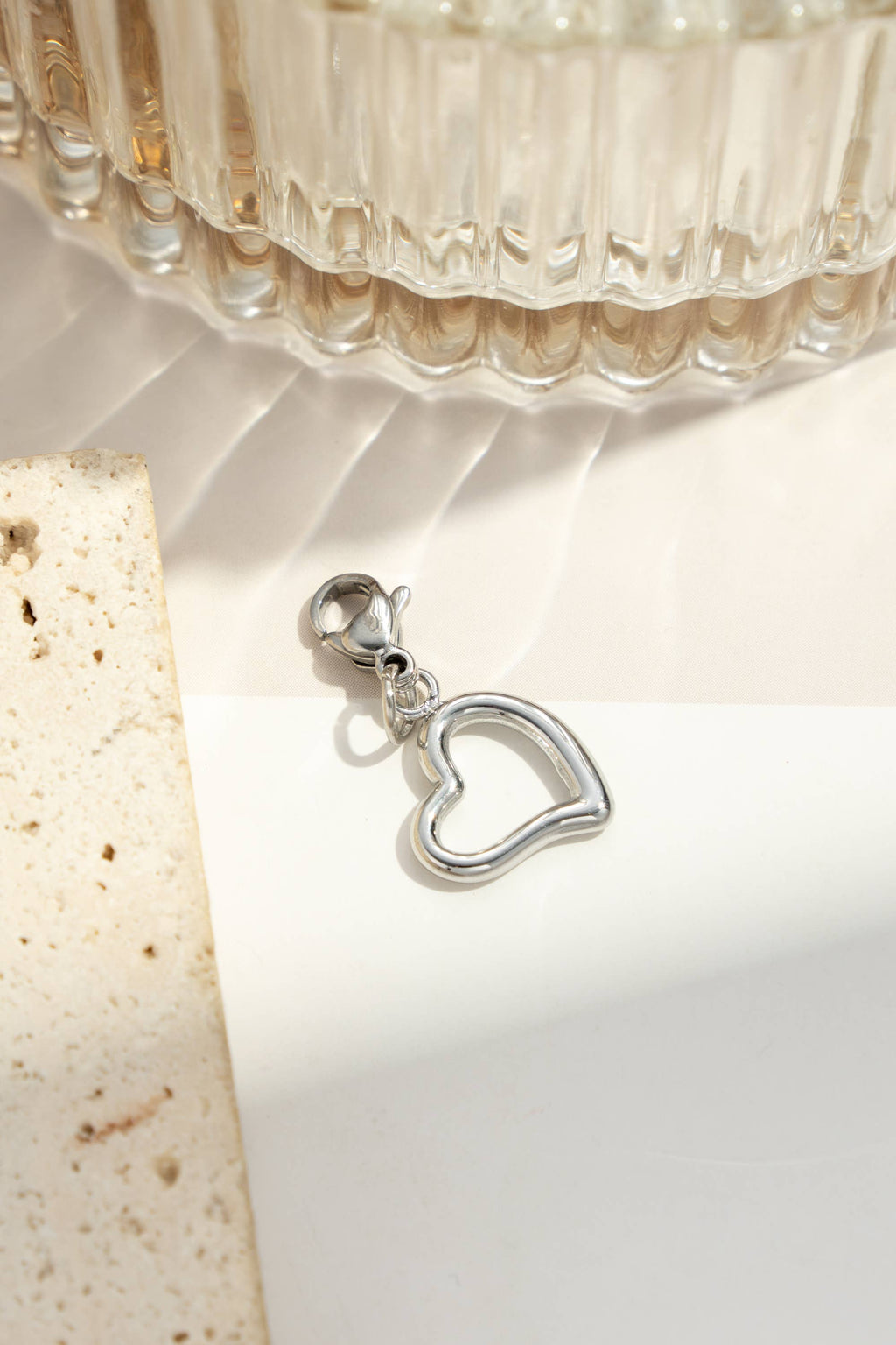 Set mit 13 passenden Charm-Anhängern aus Edelstahl, gold- und silberfarben