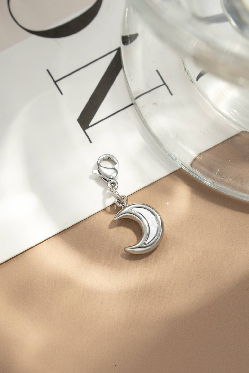 Set mit 13 passenden Charm-Anhängern aus Edelstahl, gold- und silberfarben