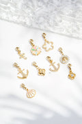 Satz 9 Charms Edelstahl Vergoldet Verschiedene Elegante Designs